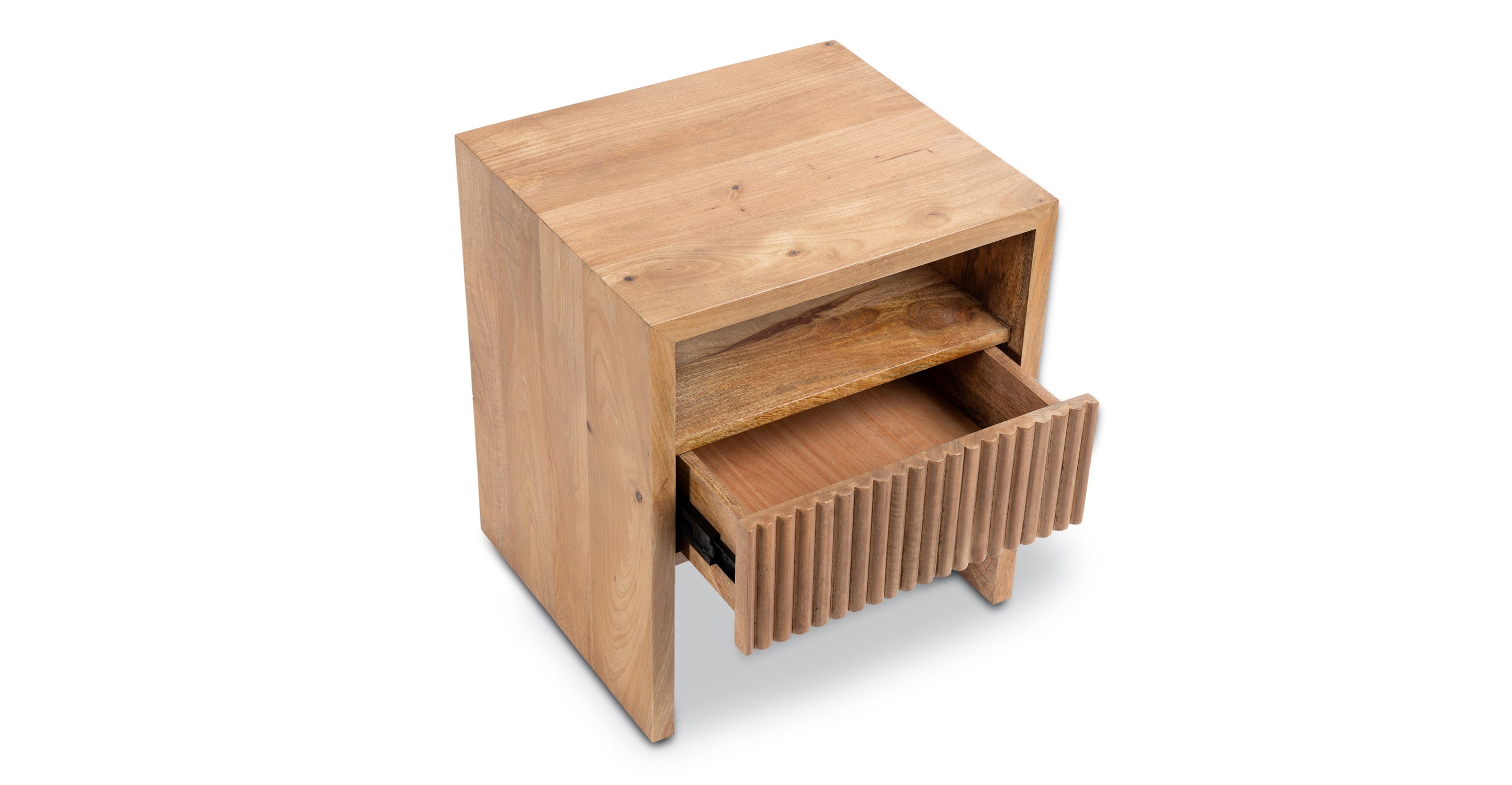 Modern Leeds Nightstand with Drawer - Stylish Bedside Table for Bedroom, Living Room, or Office - Perfect for Storage and Decor