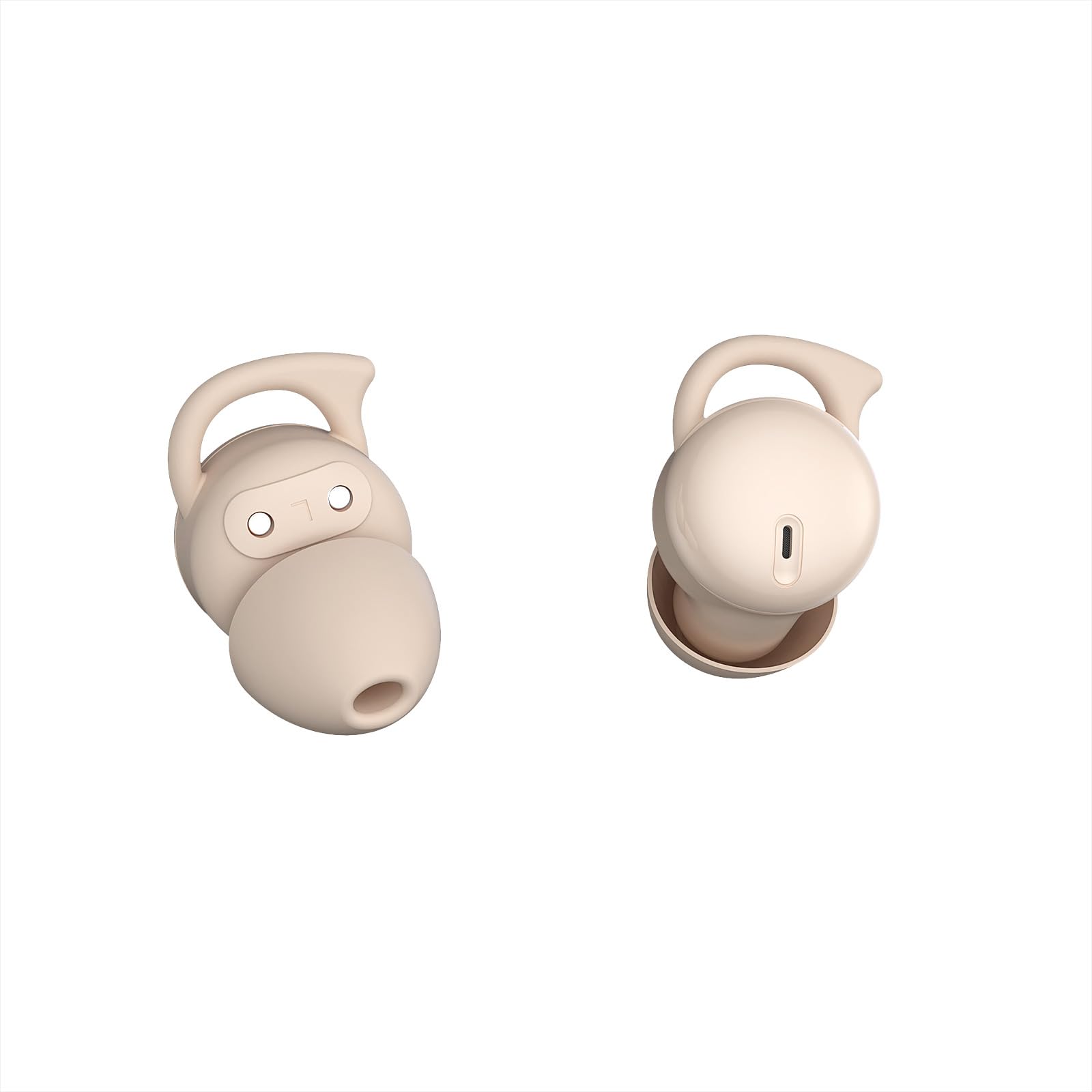 Wireless Sleep Headphones for Side Sleepers - Bluetooth 5.3 Invisible Earbuds with Noise Blocking Technology, Comfortable Mini Sleepbuds for Sleeping, Working & Travel (Beige) - Perfect for Nighttime Relaxation and Office Focus