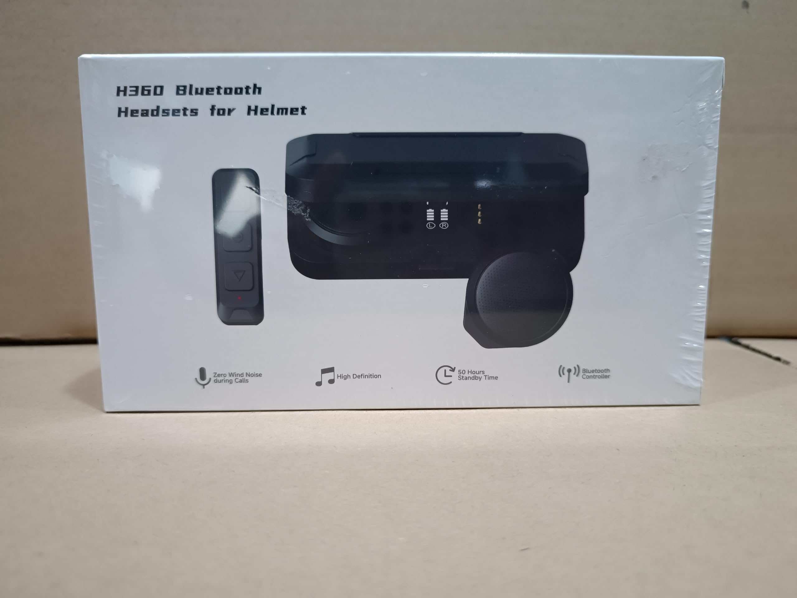 OBEST Motorcycle Bluetooth Helmet Headset with Wireless Speakers - BT5.3 Noise Cancellation, 1900mAh Battery (50+ Hours) & Remote Control - Perfect for Motorcycle Riding, Skiing & Outdoor Adventures