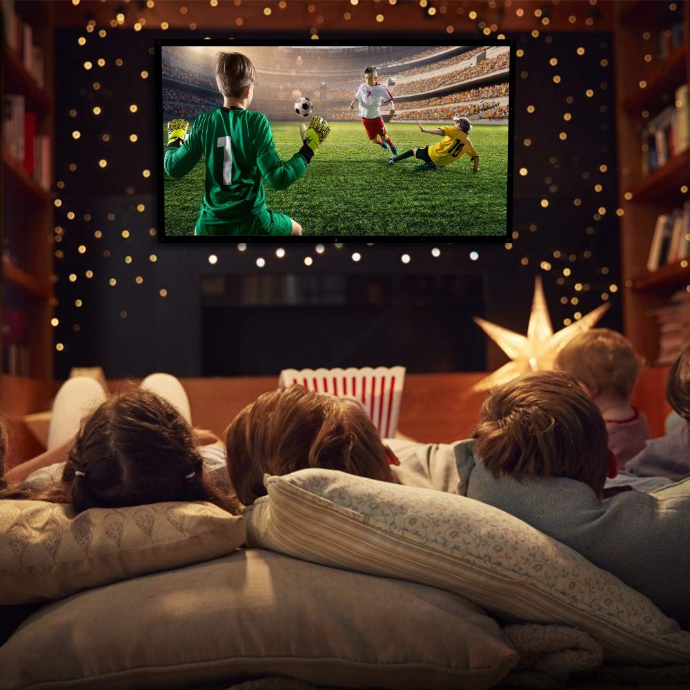 NIERBO 300 Inch Large Projector Screen - Thick 16:9 Canvas Material for Movies, Home Theater, Church & School Use - Indoor/Outdoor Projection Screen with 1.6 Gain (Mount Not Included) - Perfect for Backyard Movie Nights, Classroom Presentations & Home Entertainment