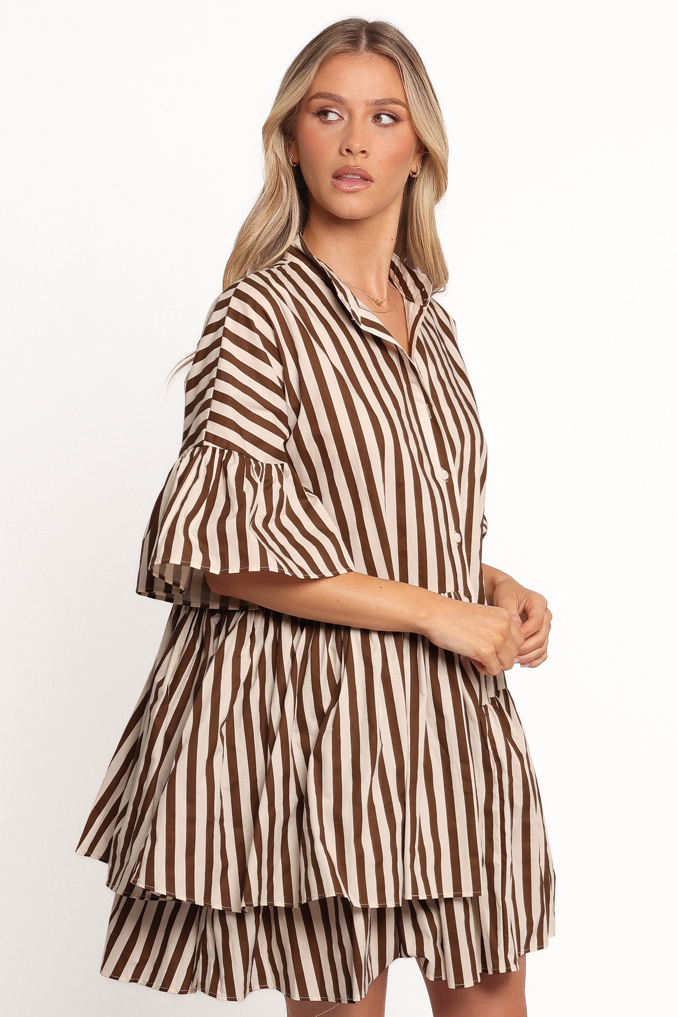 Jacqueline Mini Dress in Chocolate Brown - Perfect for Parties, Dates & Evening Events