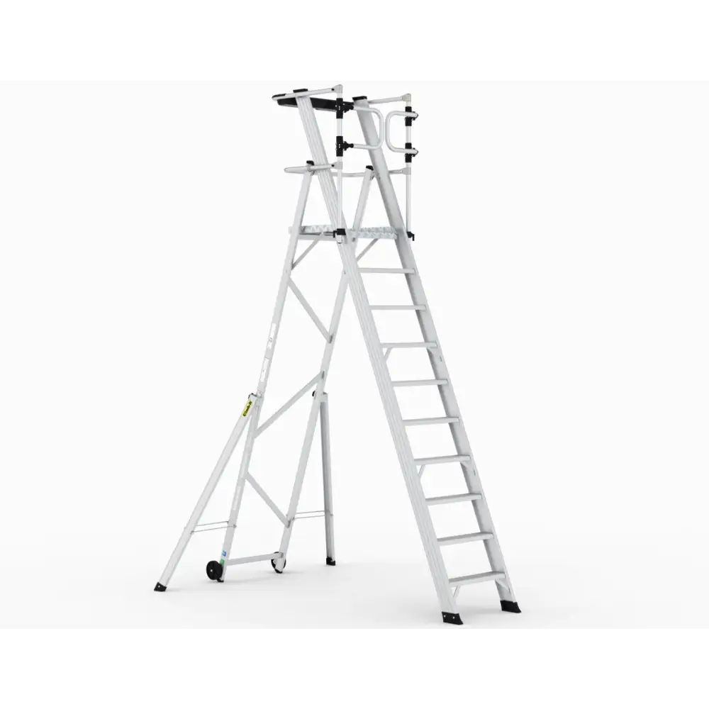 Climb It Large Platform Folding Steps with Safety Gates - Heavy Duty Aluminum Ladder for Kids & Toddlers - Perfect for Playrooms, Bedrooms, and Indoor Play Areas