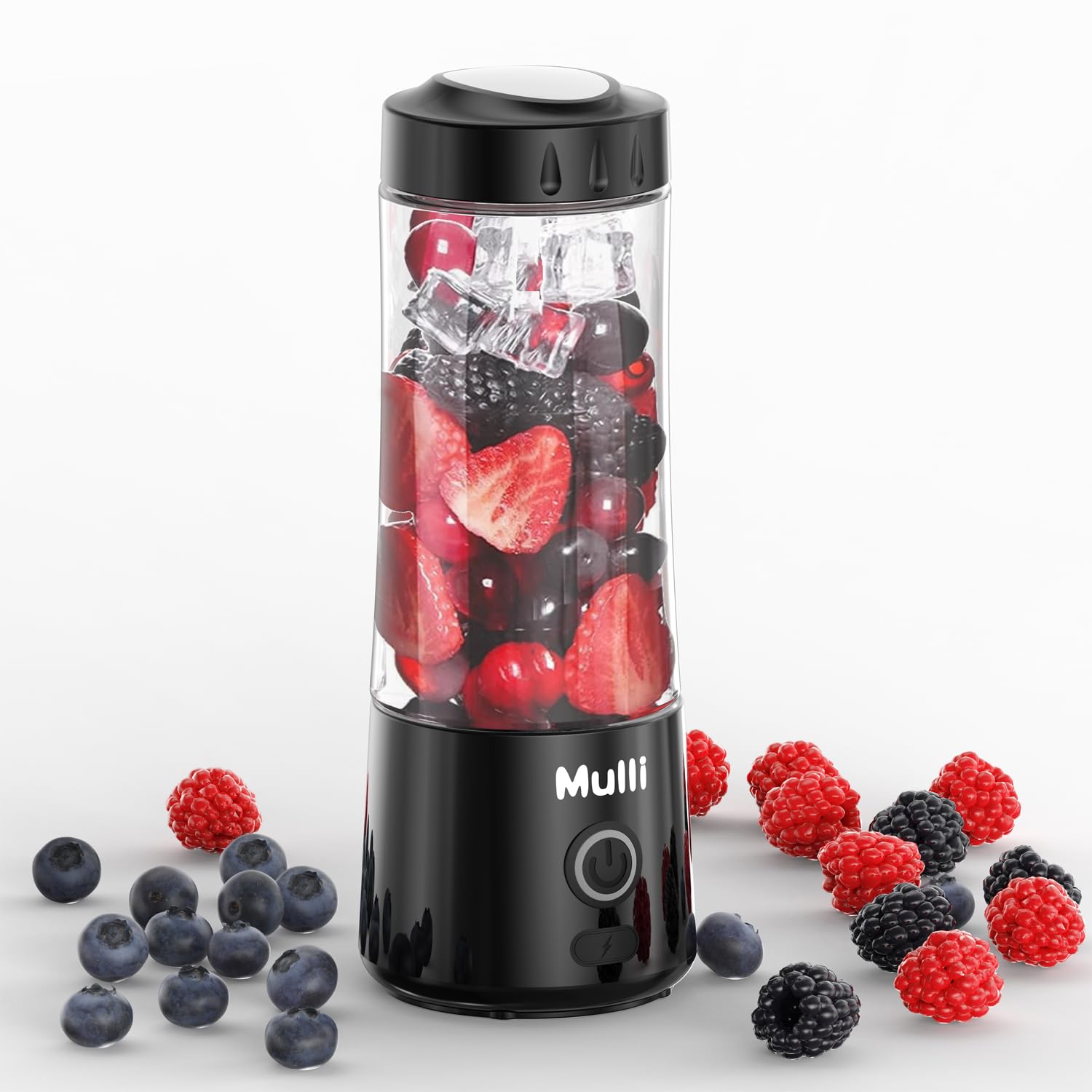 Mulli Portable USB Rechargeable Mini Blender - 6 Blades Personal Smoothie Maker for Shakes, Baby Food, Travel & Gym - Compact Blender for Home, Office & Outdoor Activities