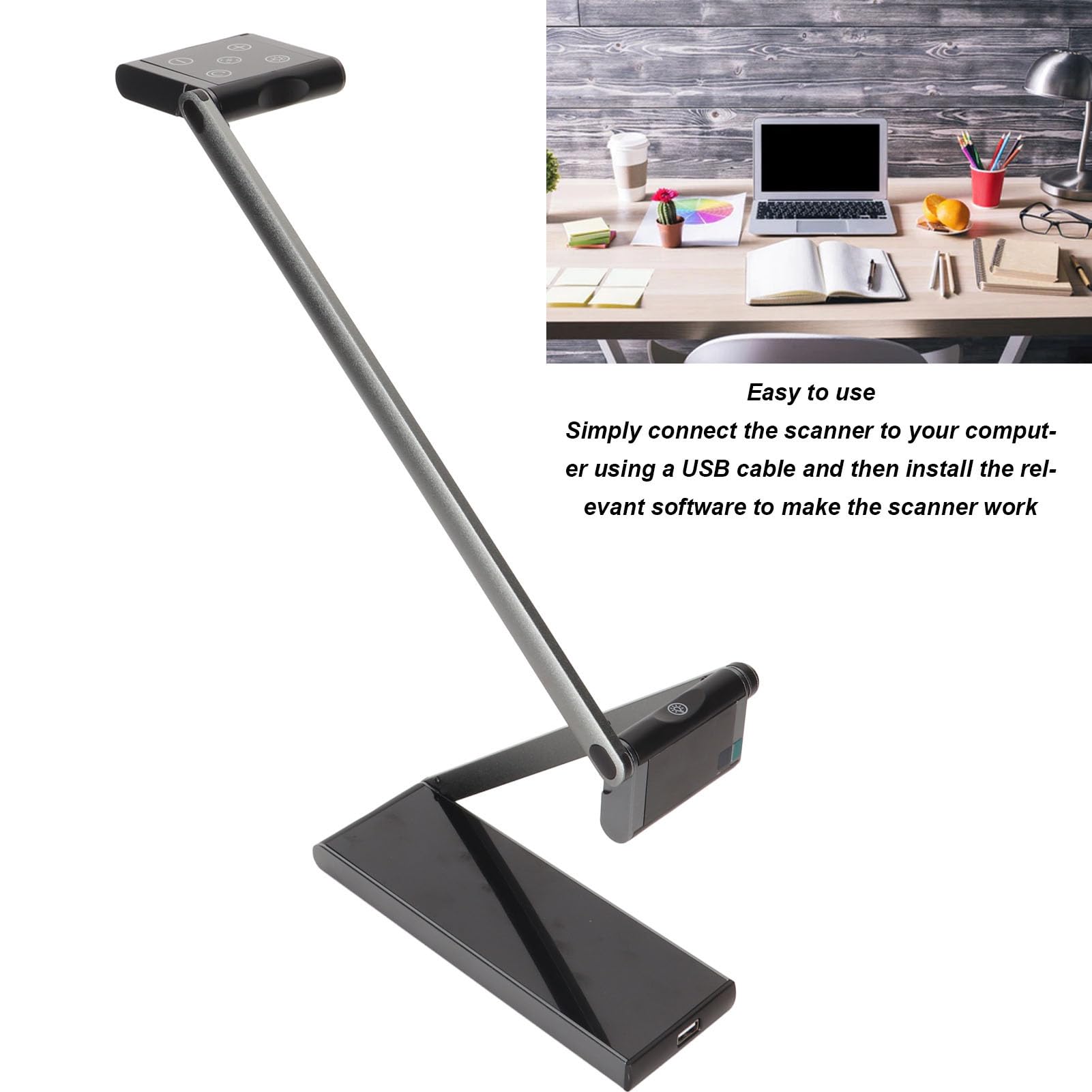 Portable USB Document Scanner - 8MP High Resolution, A3/A4 Size, Book & Paper Scanner for Office, Teaching, Home Use | Perfect for Digitizing Files, Archiving Documents & Remote Learning