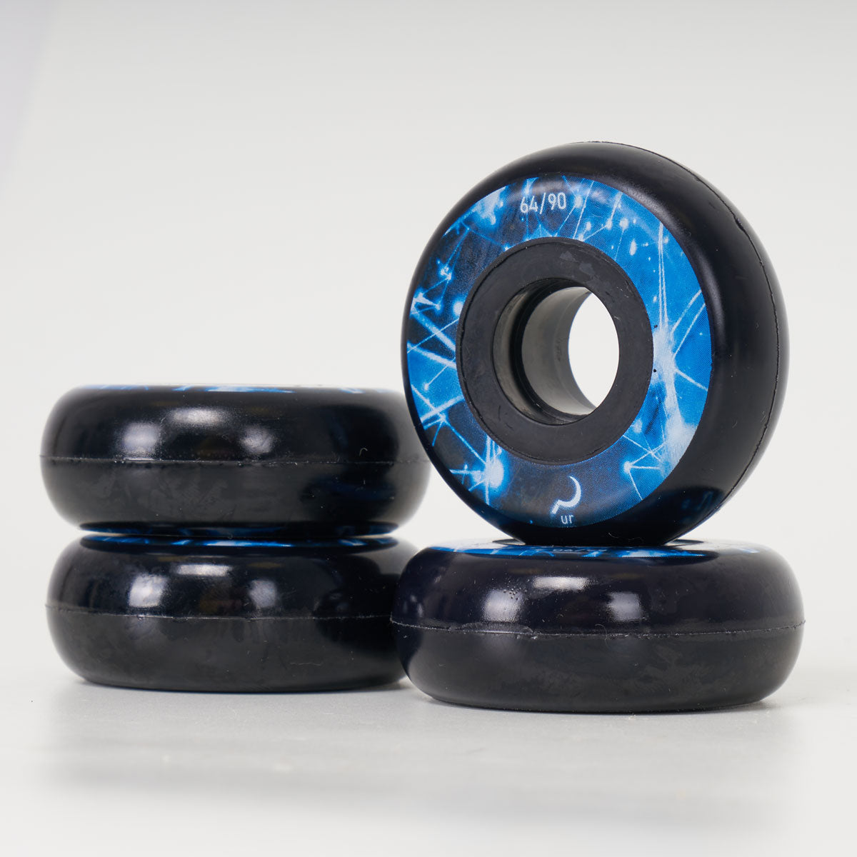 Ground Control UR Constellation Wheels 64mm 90a - Premium Black Skateboard Wheels for Smooth Rides on Streets & Parks