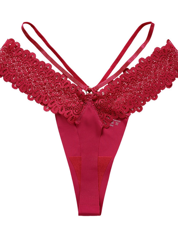 ZASUWA Women's Sexy T-Back Lace Underwear - Comfortable Thong Panties for Daily Wear & Special Occasions