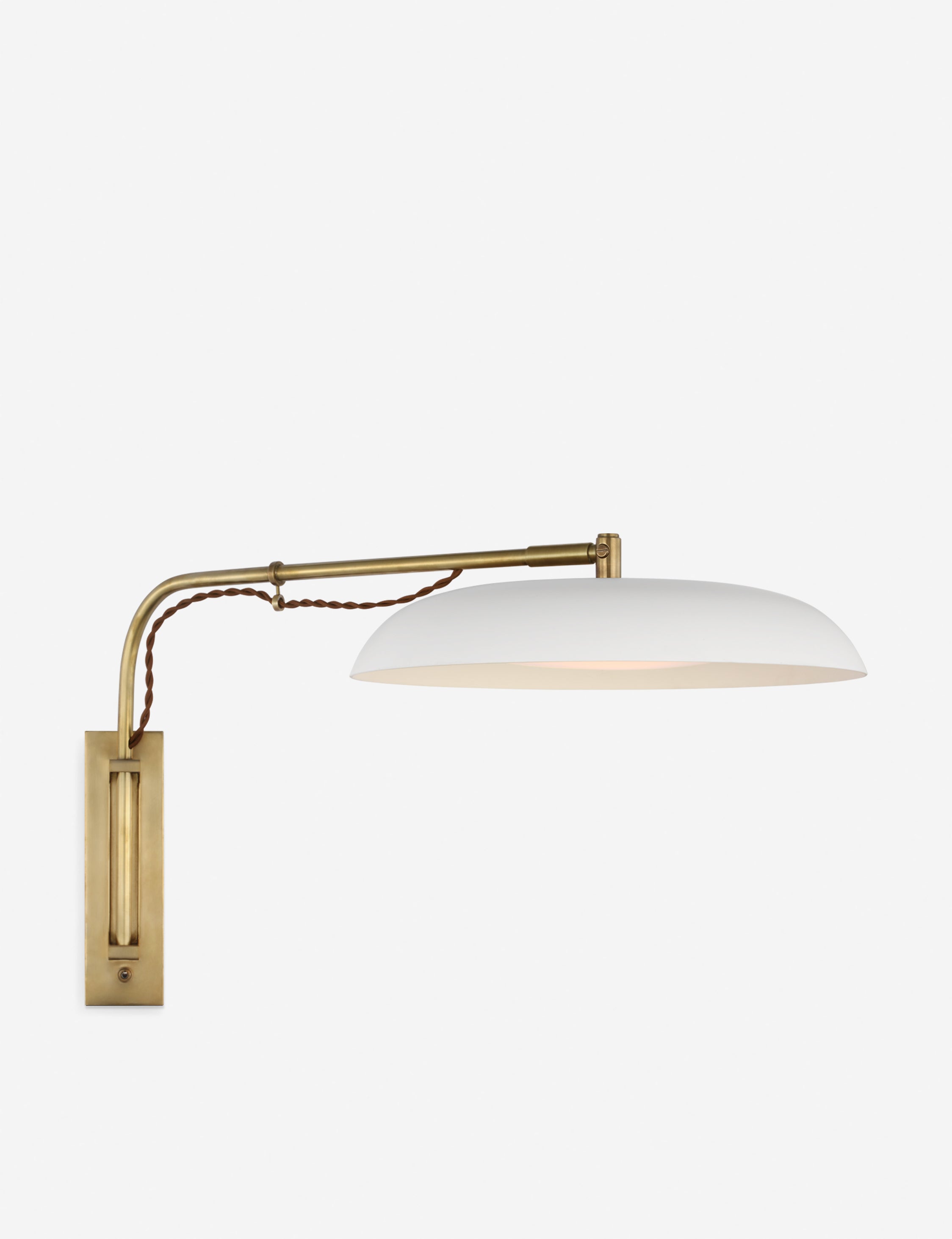 Amber Lewis Cyrus Adjustable Plug In Wall Sconce - Modern Plug-In Light Fixture for Bedroom, Living Room & Hallway Lighting