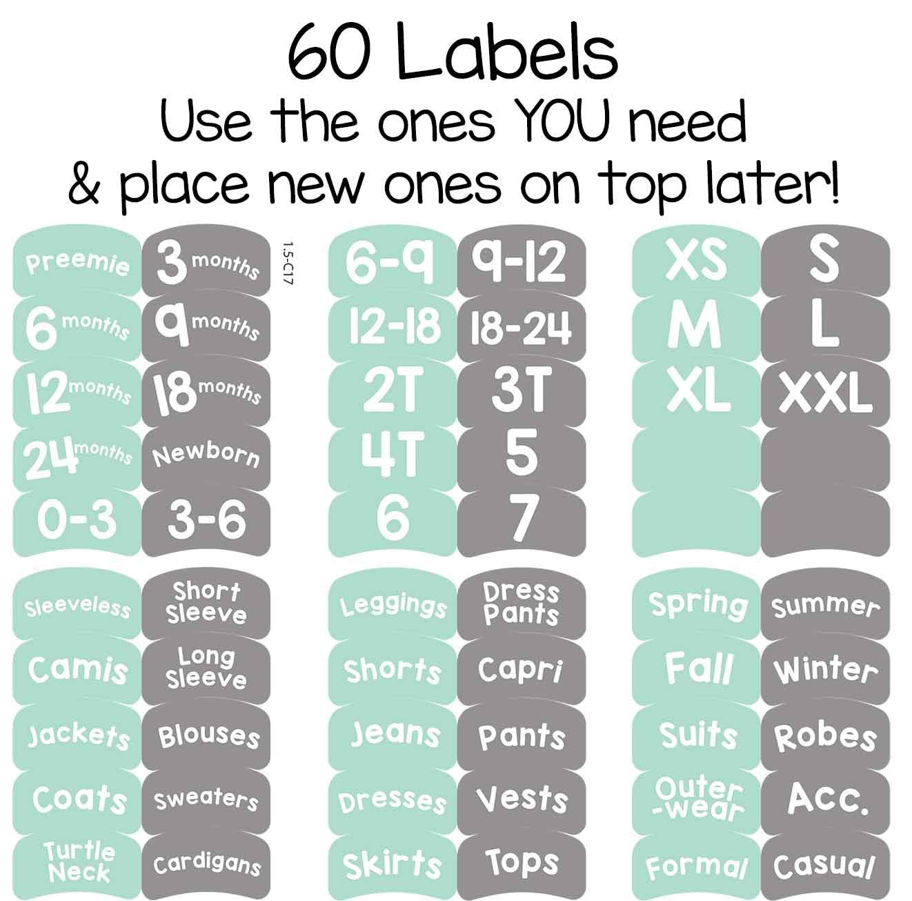 6-Pack Nursery Closet Rod Dividers for Baby & Adult Clothes - Mint Gray Arrow Hangers - Perfect for Organizing Kids' Room, Nursery, or Shared Closet Spaces