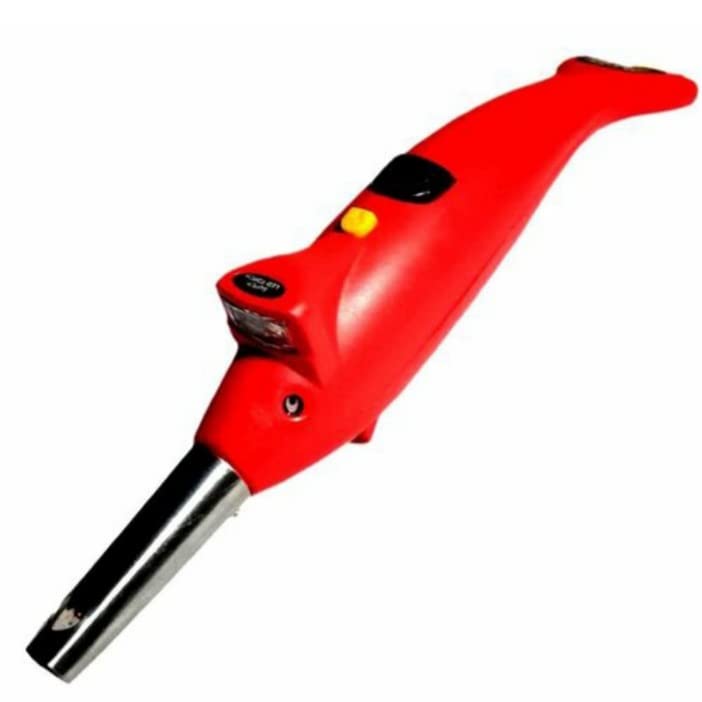 Dolphin-Shaped Sparkle Gas Lighter - Refillable Plastic Windproof Lighter for Outdoor Camping, BBQ, and Candle Lighting