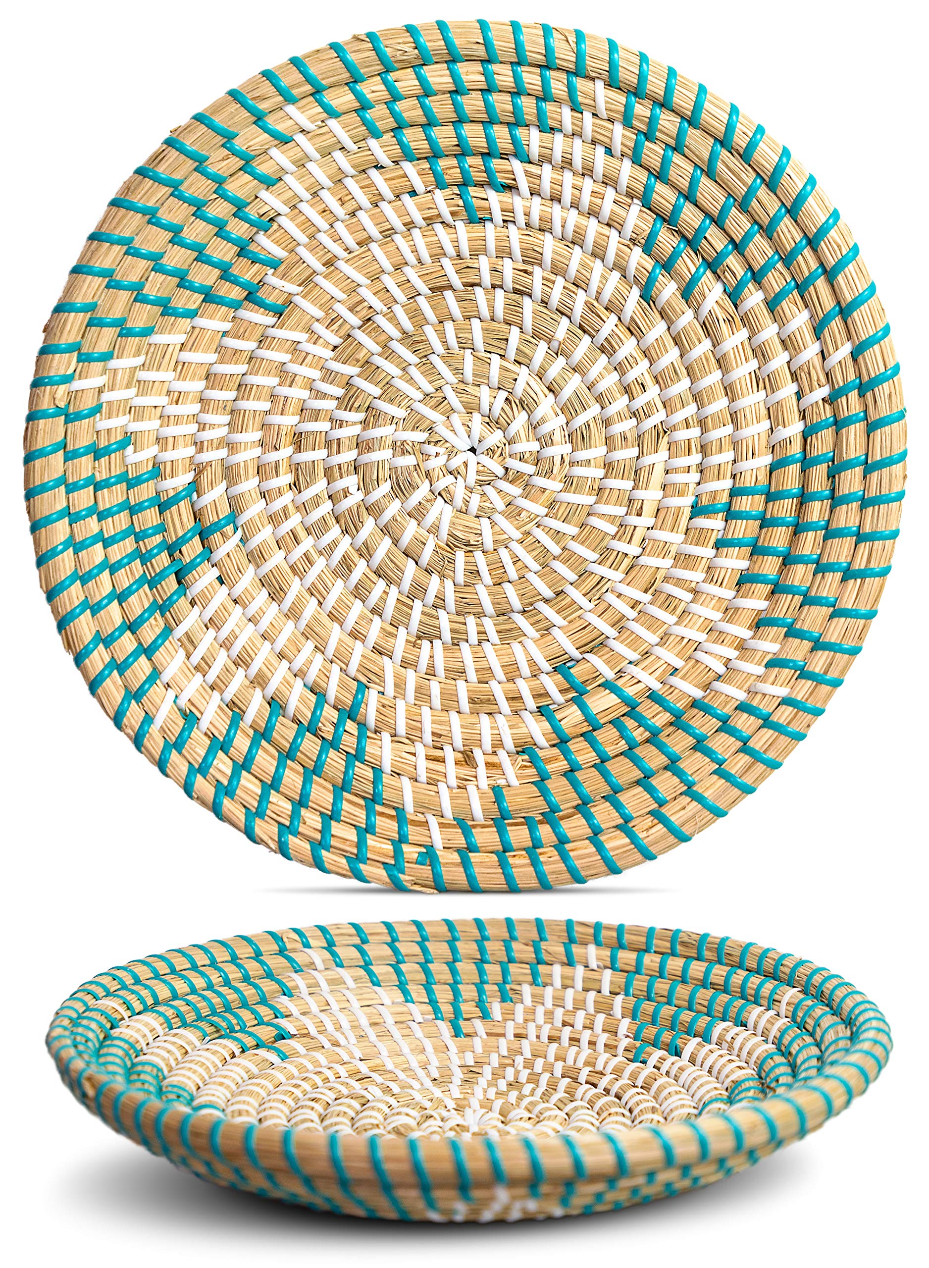 Handmade Boho Woven Wall Basket - Seagrass Decor for Bedroom, Kitchen & Living Room
