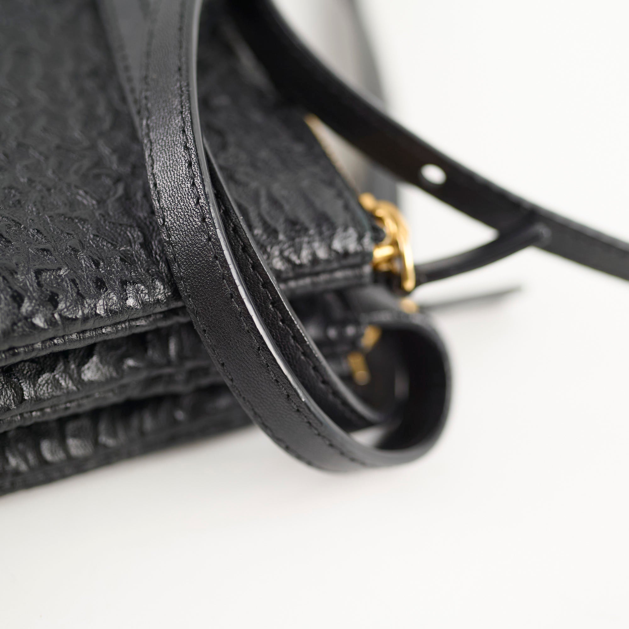 Celine Trio Crossbody Bag - Black Leather Small Shoulder Bag for Women | Perfect for Work, Travel & Everyday Use