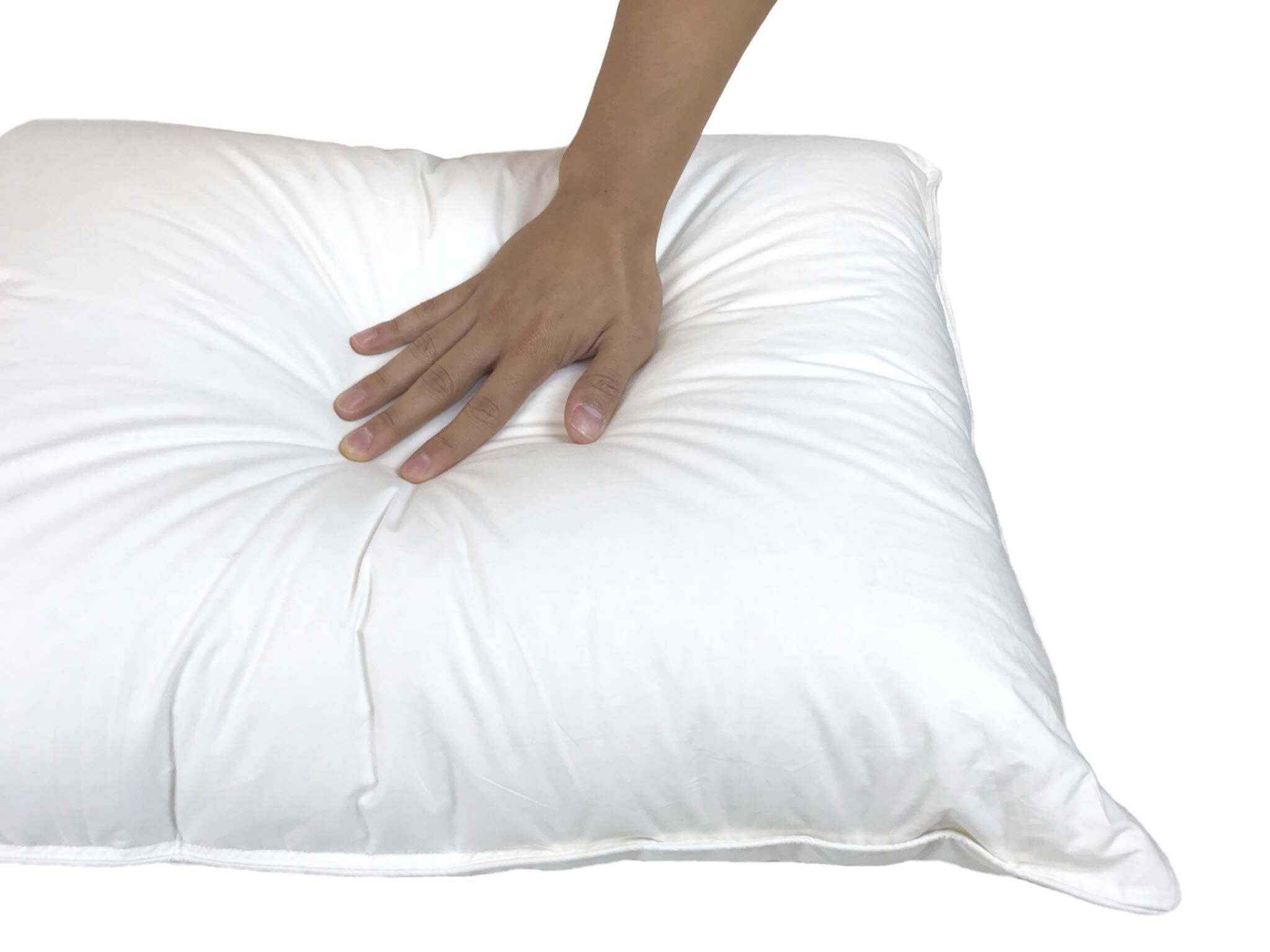 Organic Cotton Cover Down Pillow King Size - GOTS Certified, Adjustable Loft for Neck Pain Relief - Ideal for Back, Side & Stomach Sleepers - Perfect for Luxury Bedroom Comfort & Hotel-Style Sleeping Experience