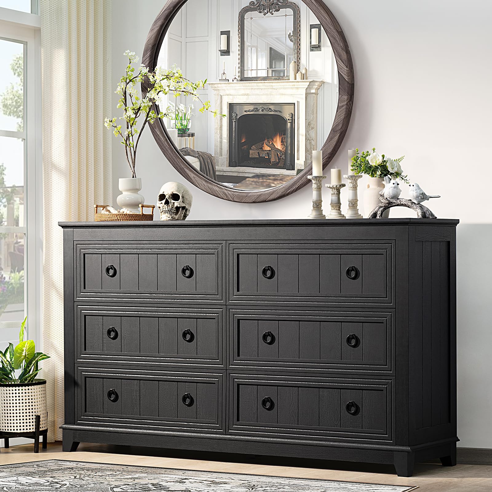 Farmhouse Dresser and Nightstand Set 3-Piece - 18
