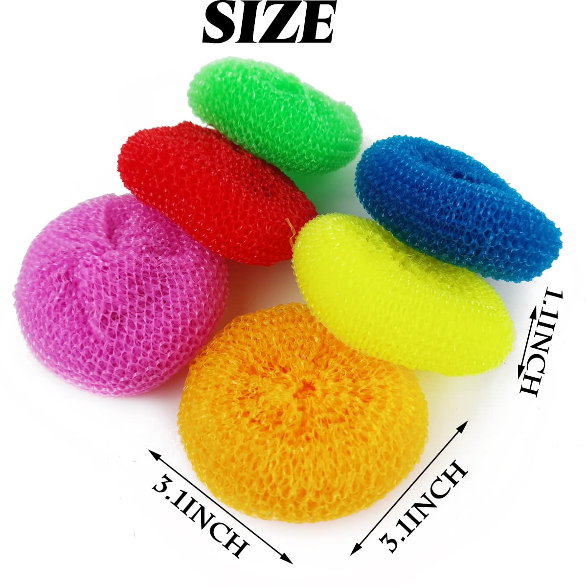 NSBELL 30PCS Non-Scratch Dish Scrubbers - Kitchen Cleaning Pads for Pots & Pans