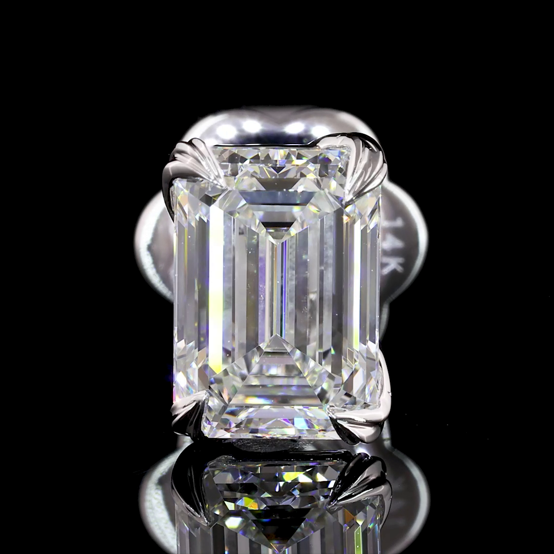 2.09 Carat Lab Grown Emerald E VS1 Diamond Stud Earrings in 14K White Gold - Elegant Jewelry for Weddings, Anniversaries & Special Occasions