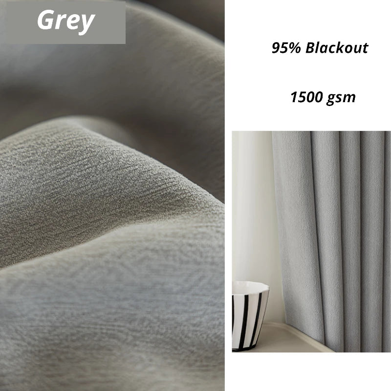 Ellie Anti-Bacterial Chenille Curtain Swatch - Soft Textured Fabric for Living Room, Bedroom & Nursery Decor - Premium Home Window Treatment