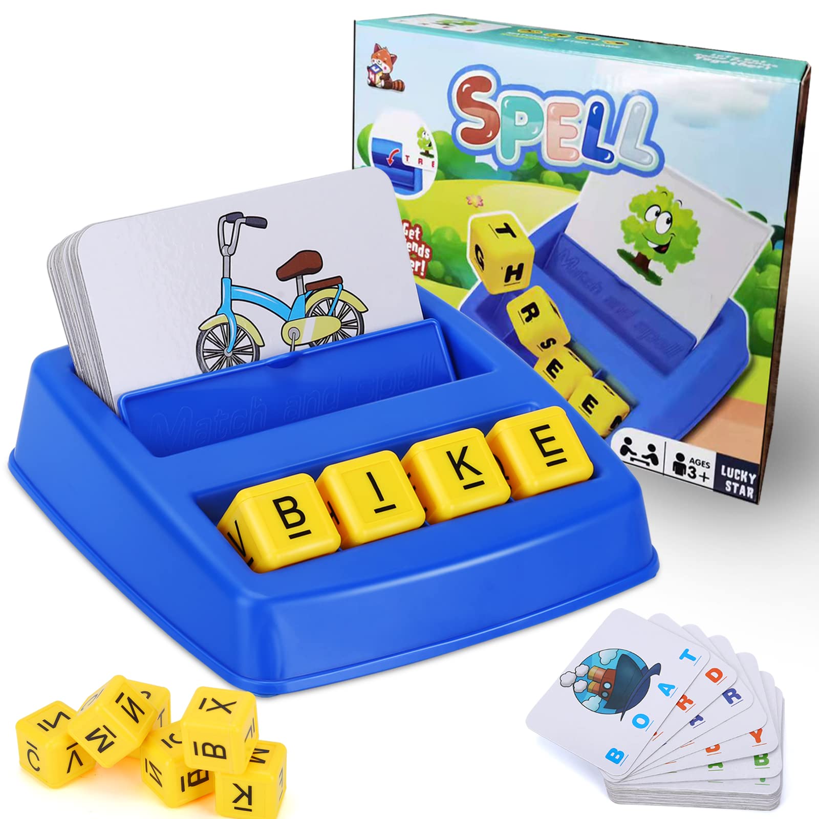 Sight Words Flash Cards for Kids Ages 5-7 - Kindergarten Learning Activities, Toddler Educational Games, Spelling & Reading Toys, Preschool Memory Matching Letter Game - Perfect for Homeschooling & Classroom Learning