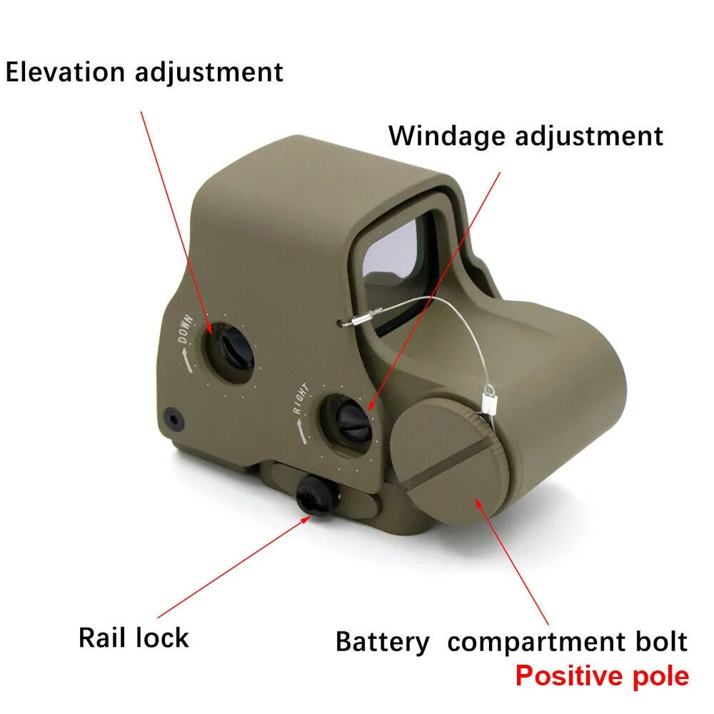 RIFLE Red Green Dot Sight Tactical 558 EXPS3-2 Holographic Hunting Scope | Clone Sniper Riflescope for Hunting, Shooting & Tactical Training | Perfect for AR-15, Shotguns & Airsoft Guns