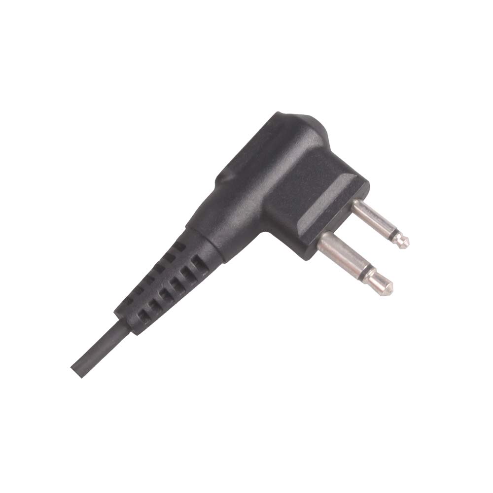 2 Pin Audio Adapter for Motorola GP328 PRO5150 HT1250 PTX760 GP340 GP360 HT750 - PTT Speaker Mic to Earpiece Headset Connector - Ideal for Two-Way Radios, Security, and Construction Communication
