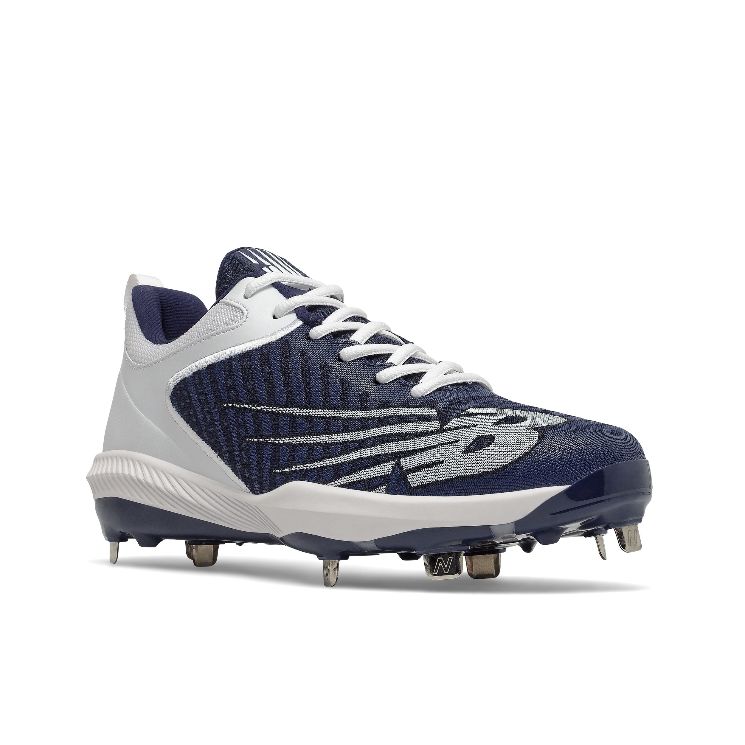 New Balance FuelCell 4040v6 Men's Baseball Cleats - Navy/White Low Metal Spikes - Lightweight Performance Shoes for Sprinting & Fielding | Perfect for Baseball, Softball & Training