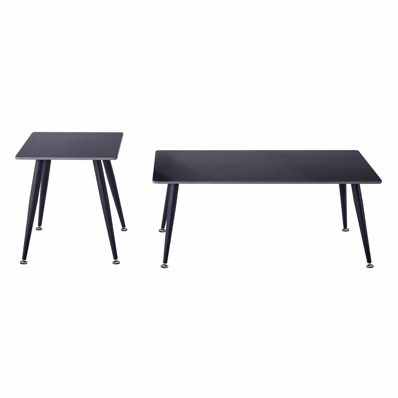 Criterionâ¢ Black Sintered Stone End Table with Sturdy Metal Legs - Modern Side Table for Living Room, Bedroom & Office Decor