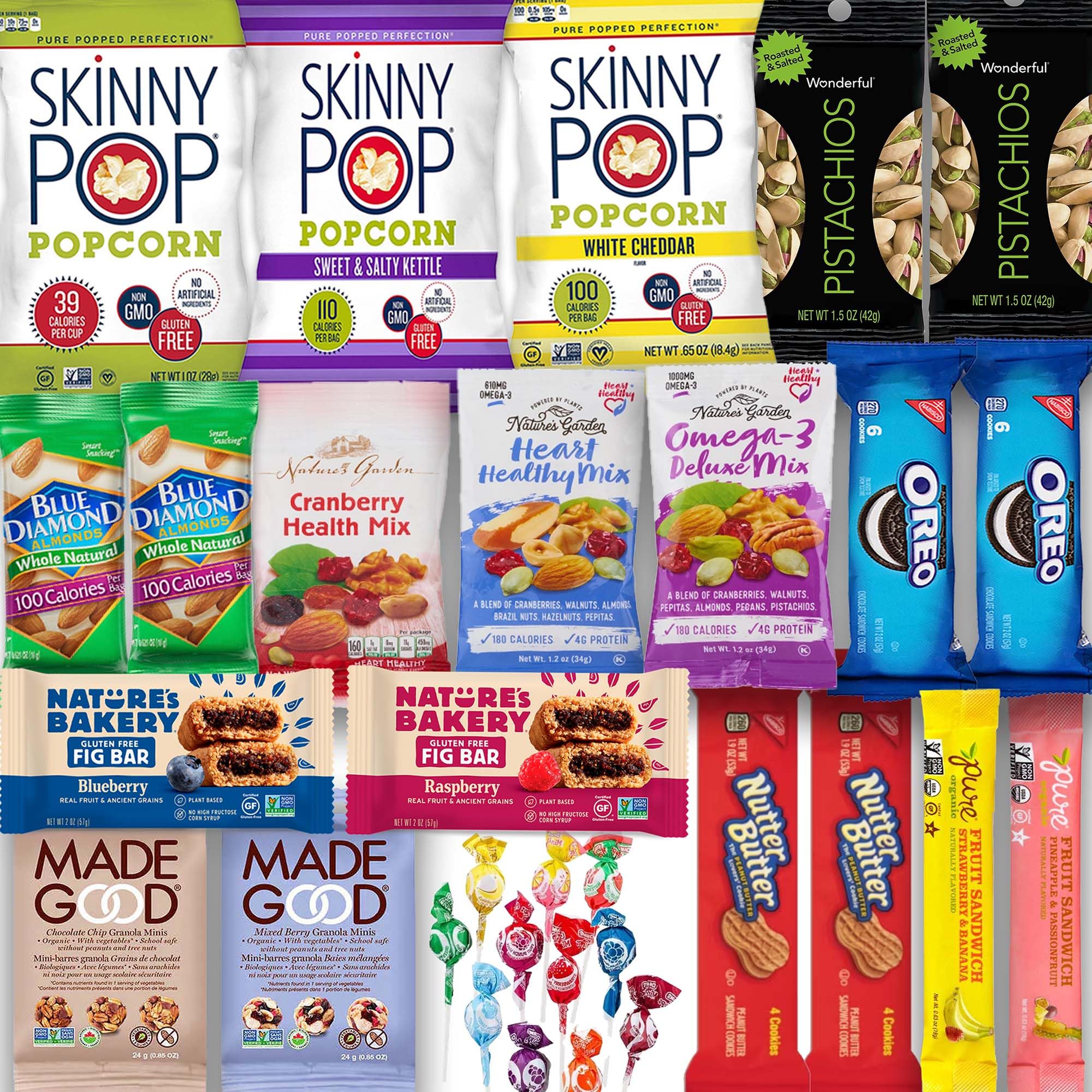 Healthy Vegan Snack Variety Pack - Gluten Free, Dairy Free, Non-GMO Care Package | Perfect for Office, School & Travel Snacking