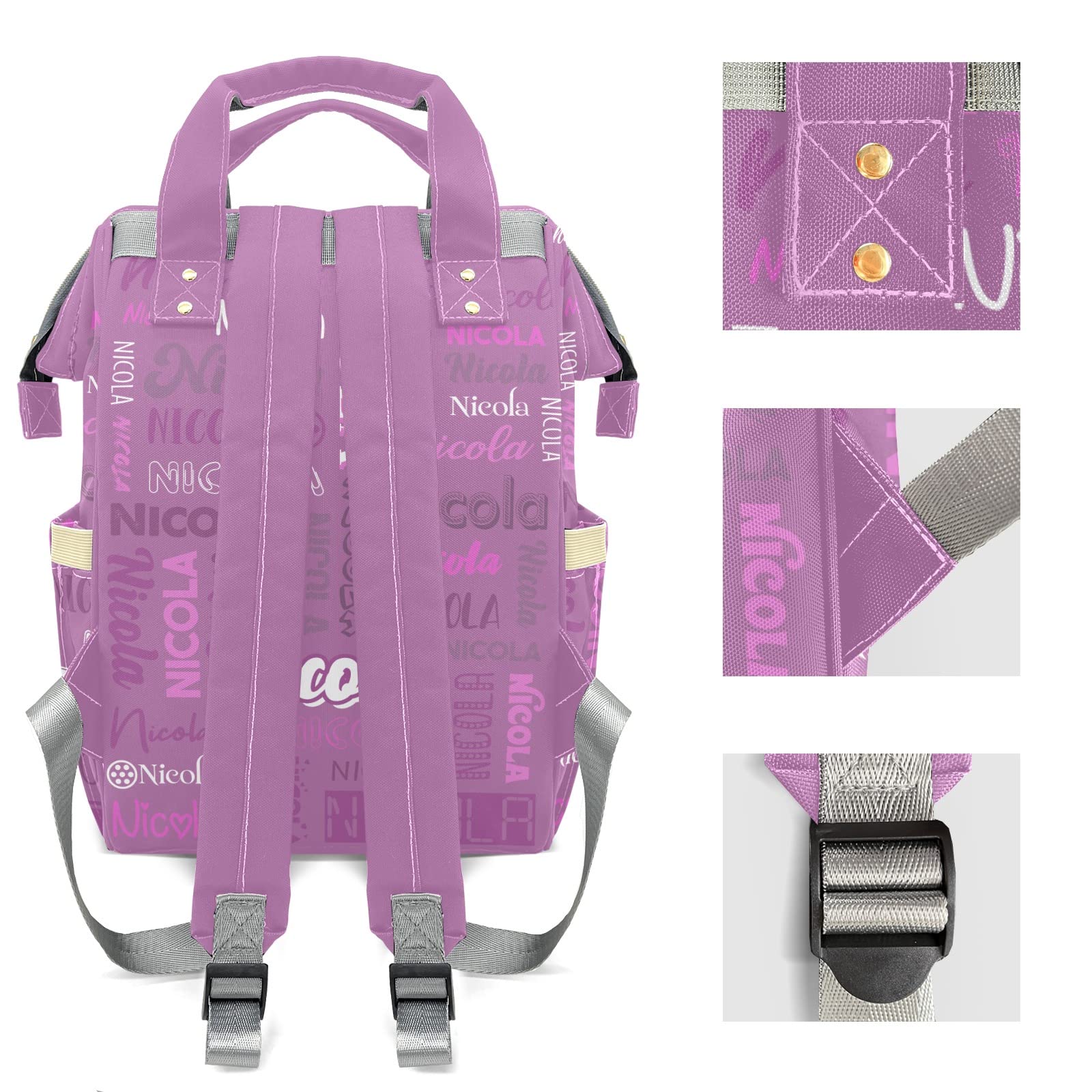 Custom Personalized Diaper Backpack - Large Capacity Waterproof Baby Bag for Boys & Girls with Name Embroidery | Fashionable Shoulder Bag for Moms | Perfect for Travel, Daycare & Everyday Use