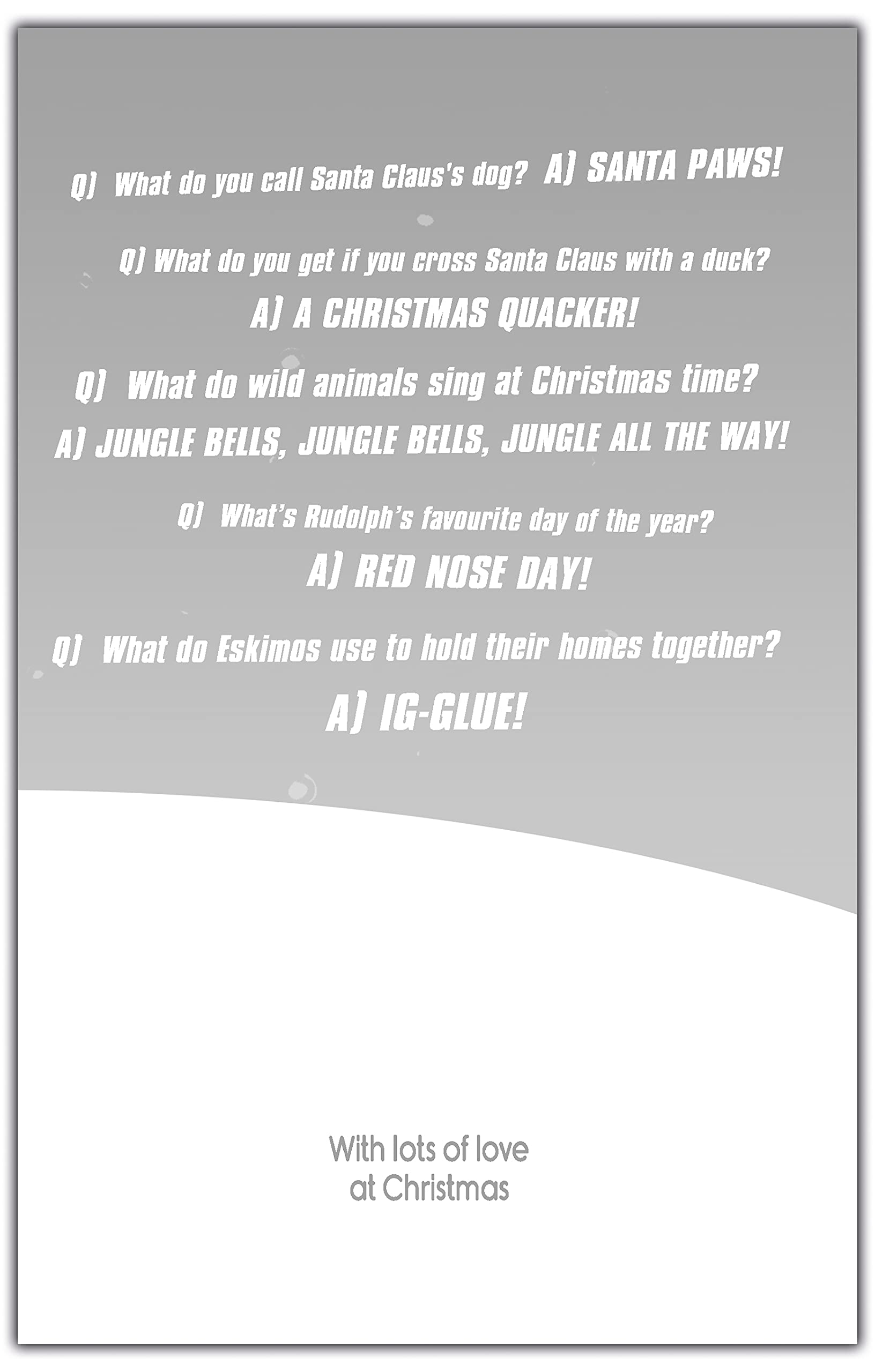 Funny Grandson Christmas Card - Emotional Rescue Xmas Greeting Card for Grandson - Humorous Holiday Card for Him - Perfect for Family Gatherings & Gift Exchanges