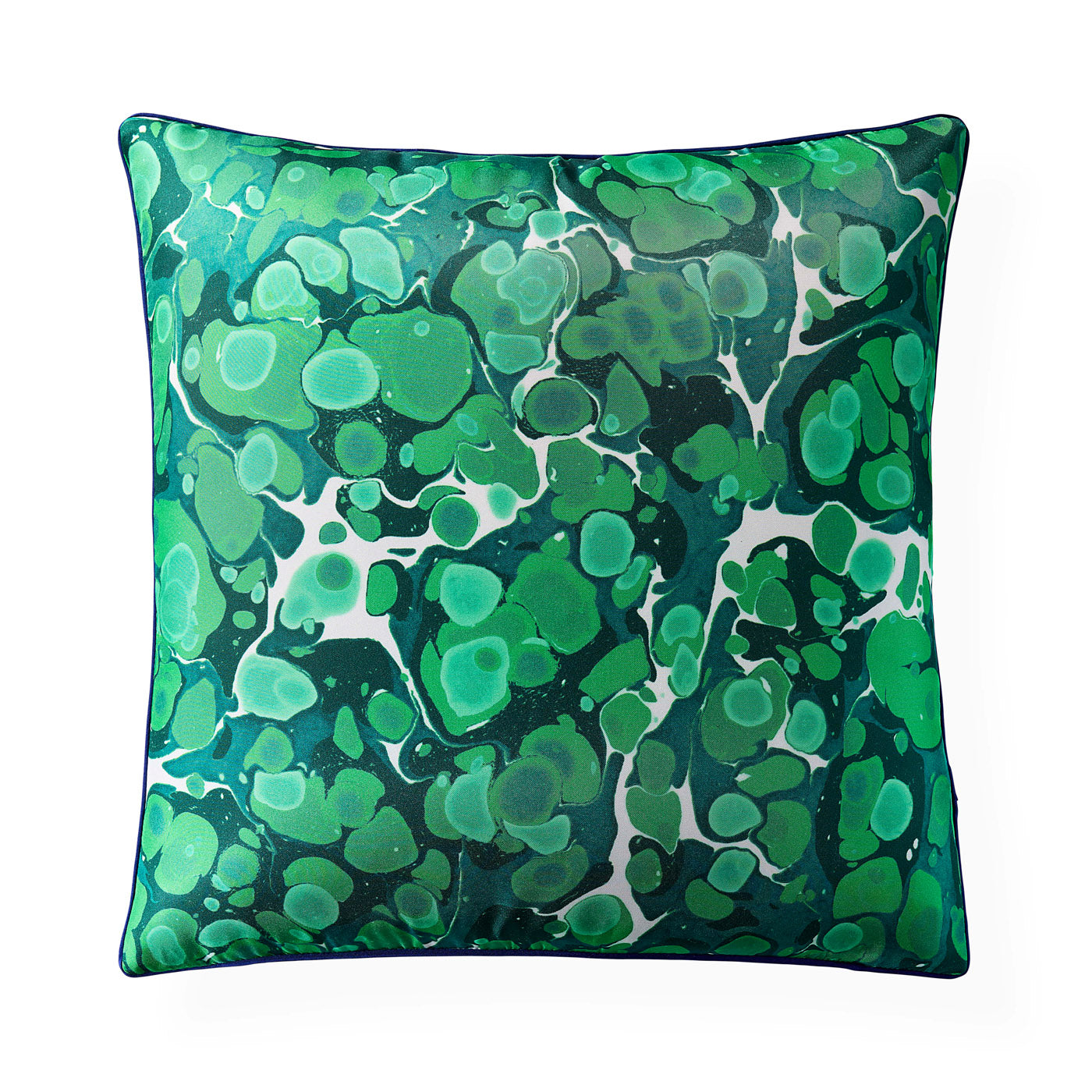 Luxury Marbleized Green Silk Pillow Case - Soft & Elegant Bedding Decor for Home, Bedroom, Living Room - Perfect for Boho, Modern & Minimalist Styles