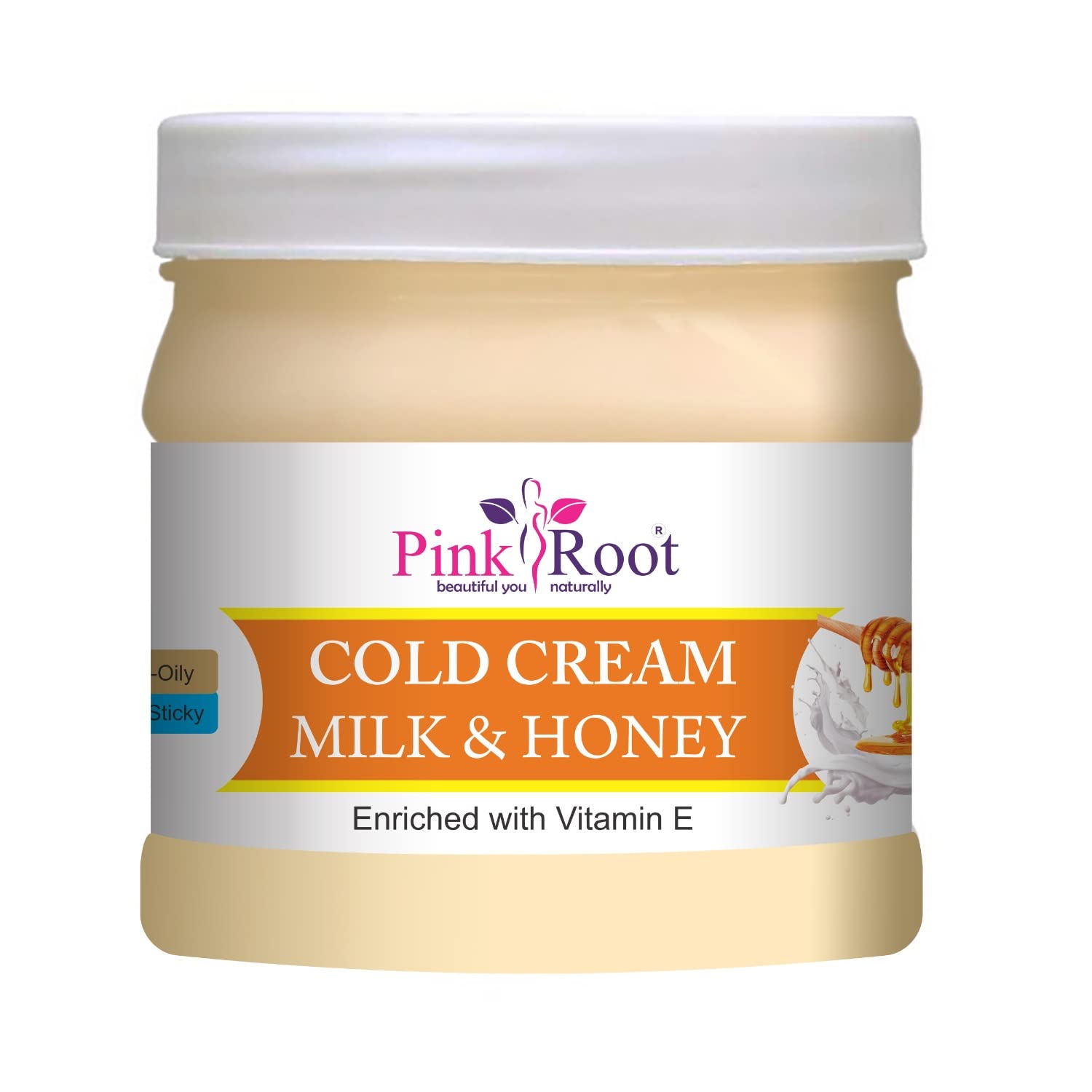 Organic Pink Root Milk & Honey Cold Cream 500ml with Mint Scrub - Hydrating & Exfoliating Face Moisturizer for Dry Skin - Perfect for Night Routine & Spa Day Self-Care