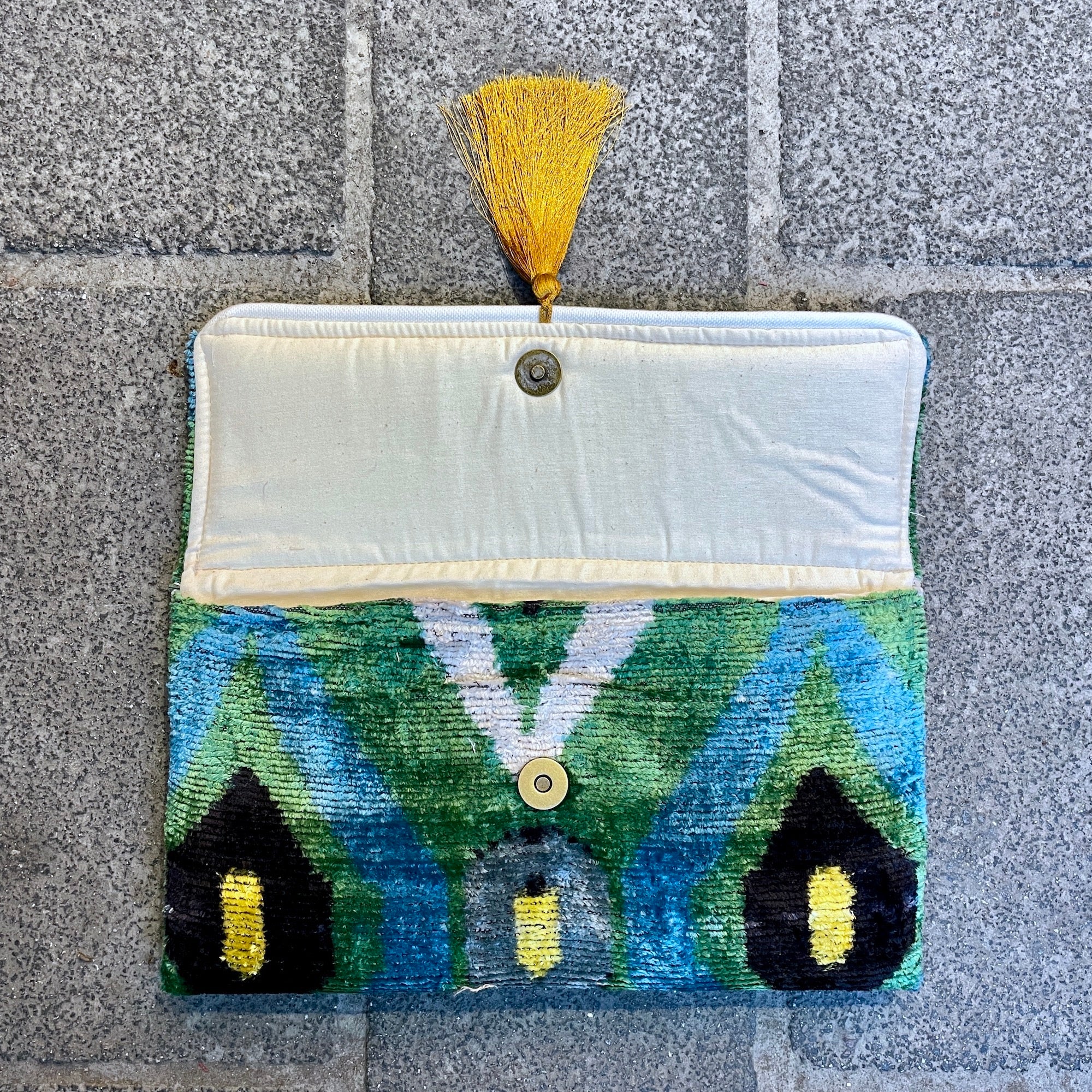 Stylish Ikat Clutch Bag for Women - Handmade Salerno Design - Perfect for Parties, Weddings & Evening Events