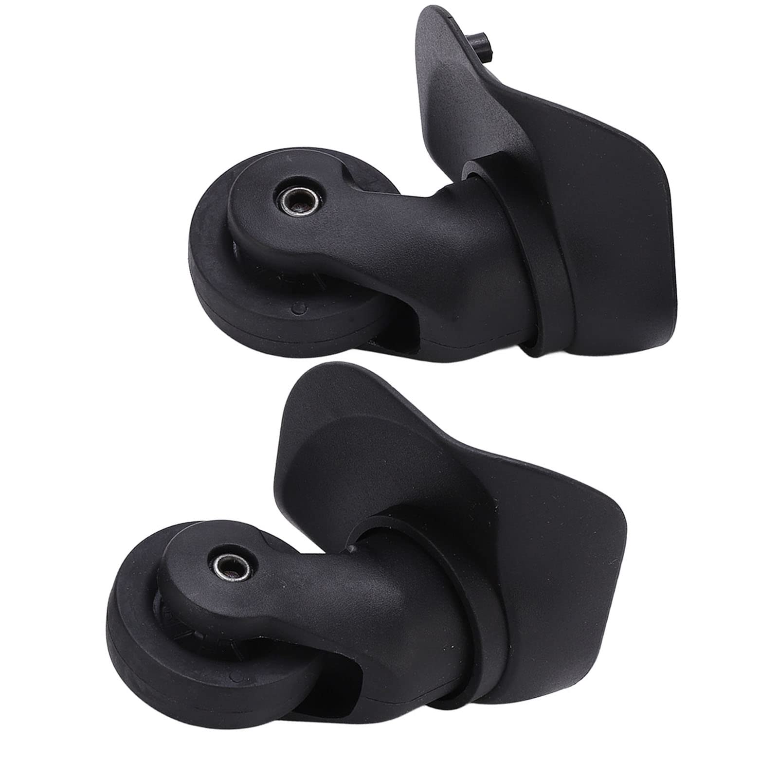 A23 Small Black Luggage Wheels - Silent & Smooth Swivel Casters - PP + PET Material - Easy Installation with Complete Screws Set (2-Pack) - Perfect for Suitcases, Travel Bags & Carry-Ons