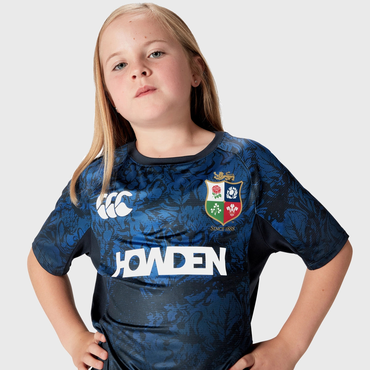 Canterbury British & Irish Lions Kids Superlight T-Shirt - Navy Blue Rugby Jersey for Boys & Girls - Perfect for Sports, Training & Casual Wear