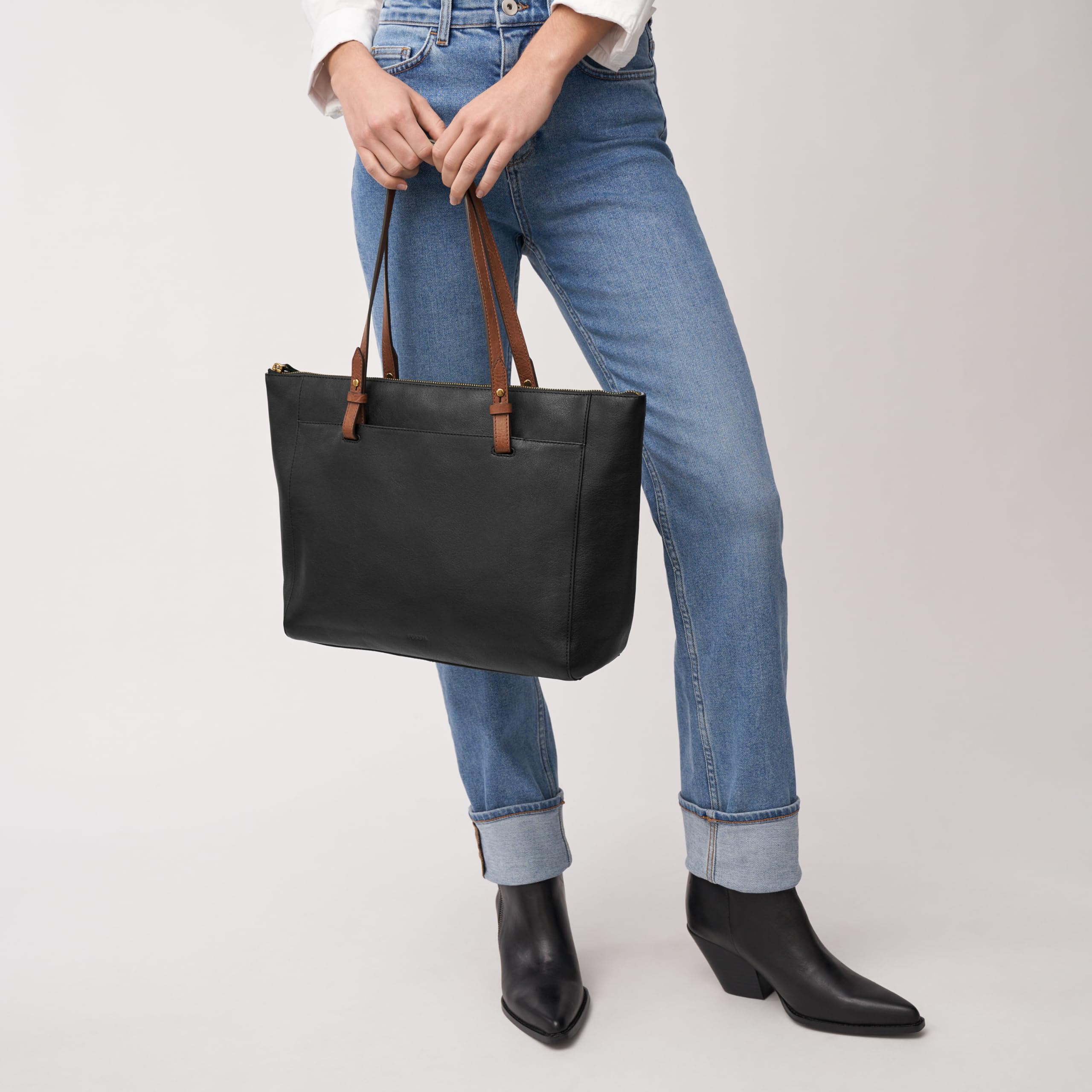 Fossil Women's Rachel Leather Tote Purse Handbag - Stylish & Spacious for Work, Travel & Everyday Use