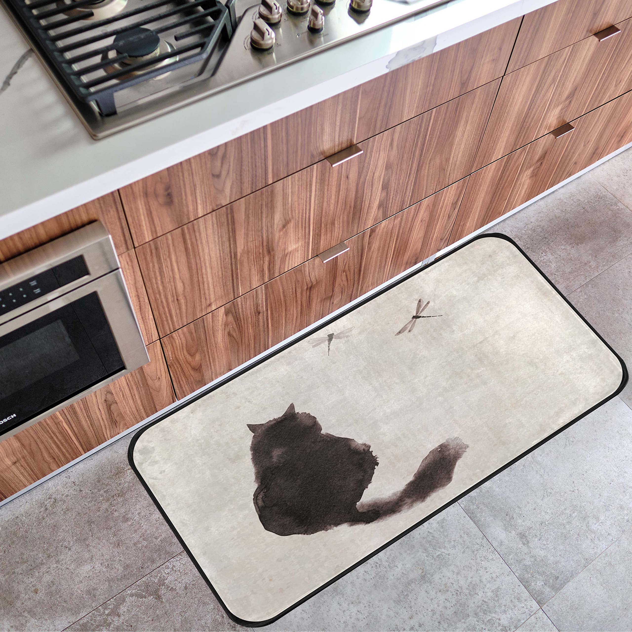 Premium Anti-Fatigue Cat Mat - Non-Slip Washable Kitchen & Bath Rug - 39