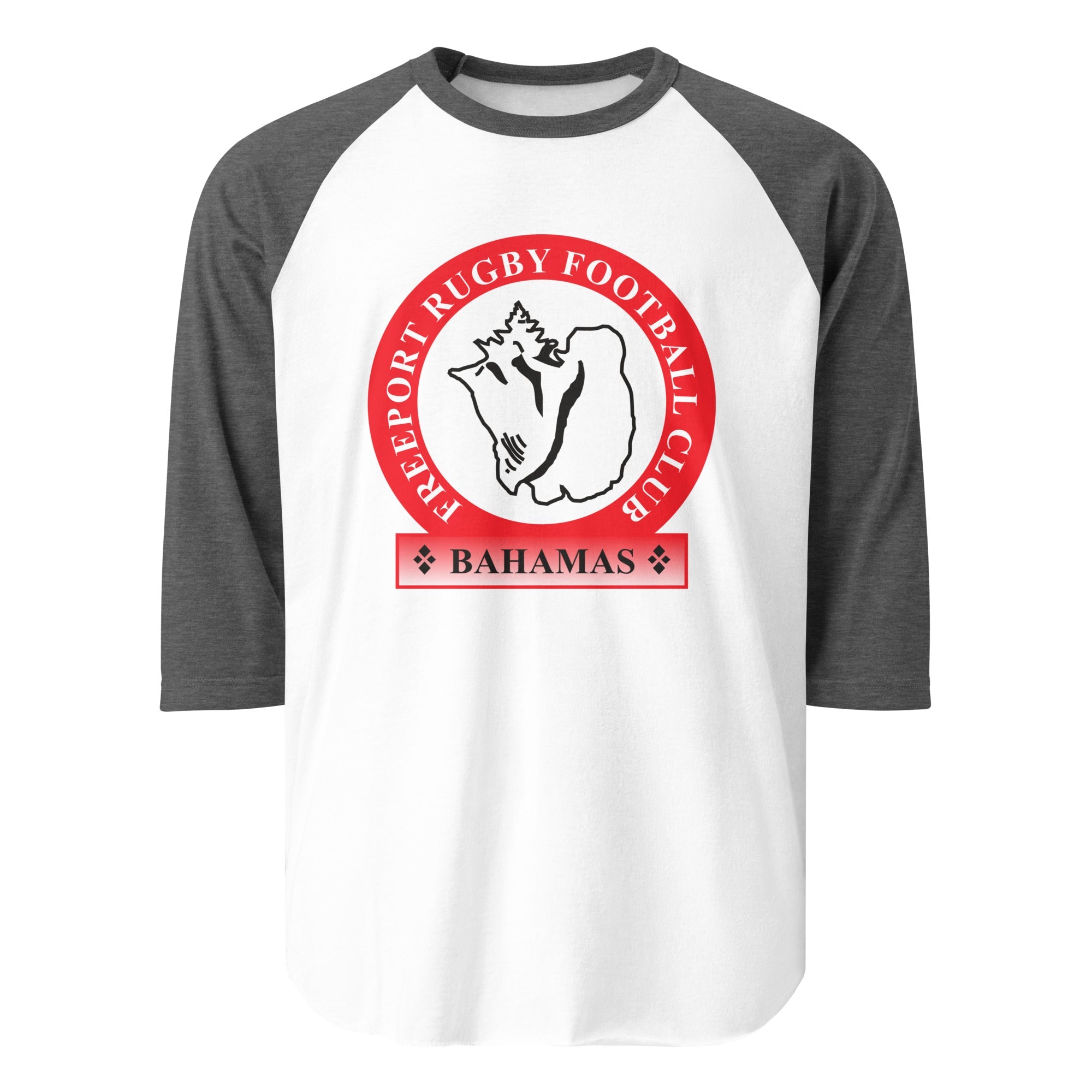 Freeport RFC Raglan 3/4 Sleeve Baseball Tee - Soft Cotton Blend T-Shirt for Men & Women - Perfect for Casual Wear, Sports & Everyday Comfort