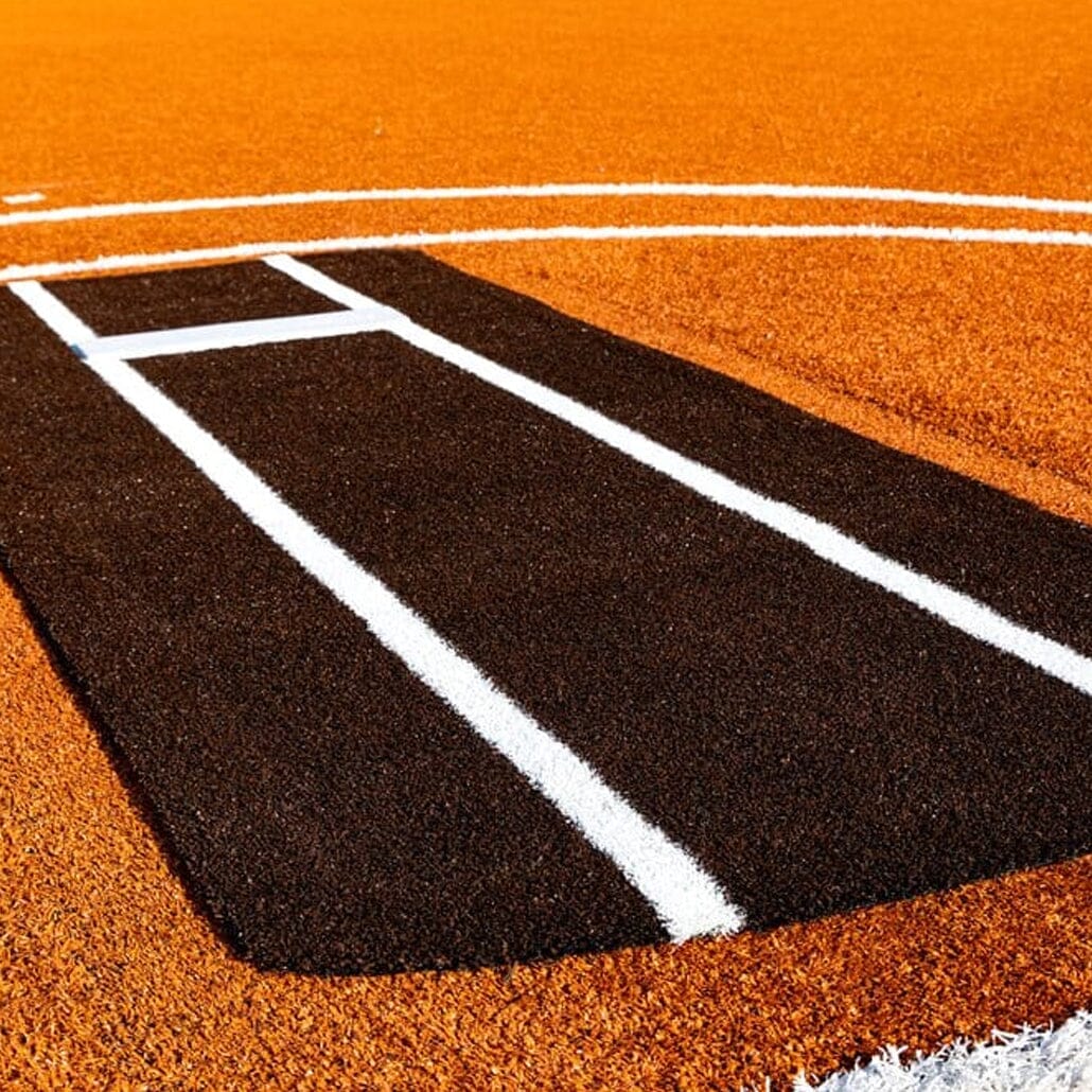 Portolite Pro Spiked Softball Game Mat with Lines - PROSP1036 | Non-Slip Practice Mat for Indoor/Outdoor Training | Perfect for Backyard, Field & Gym Use