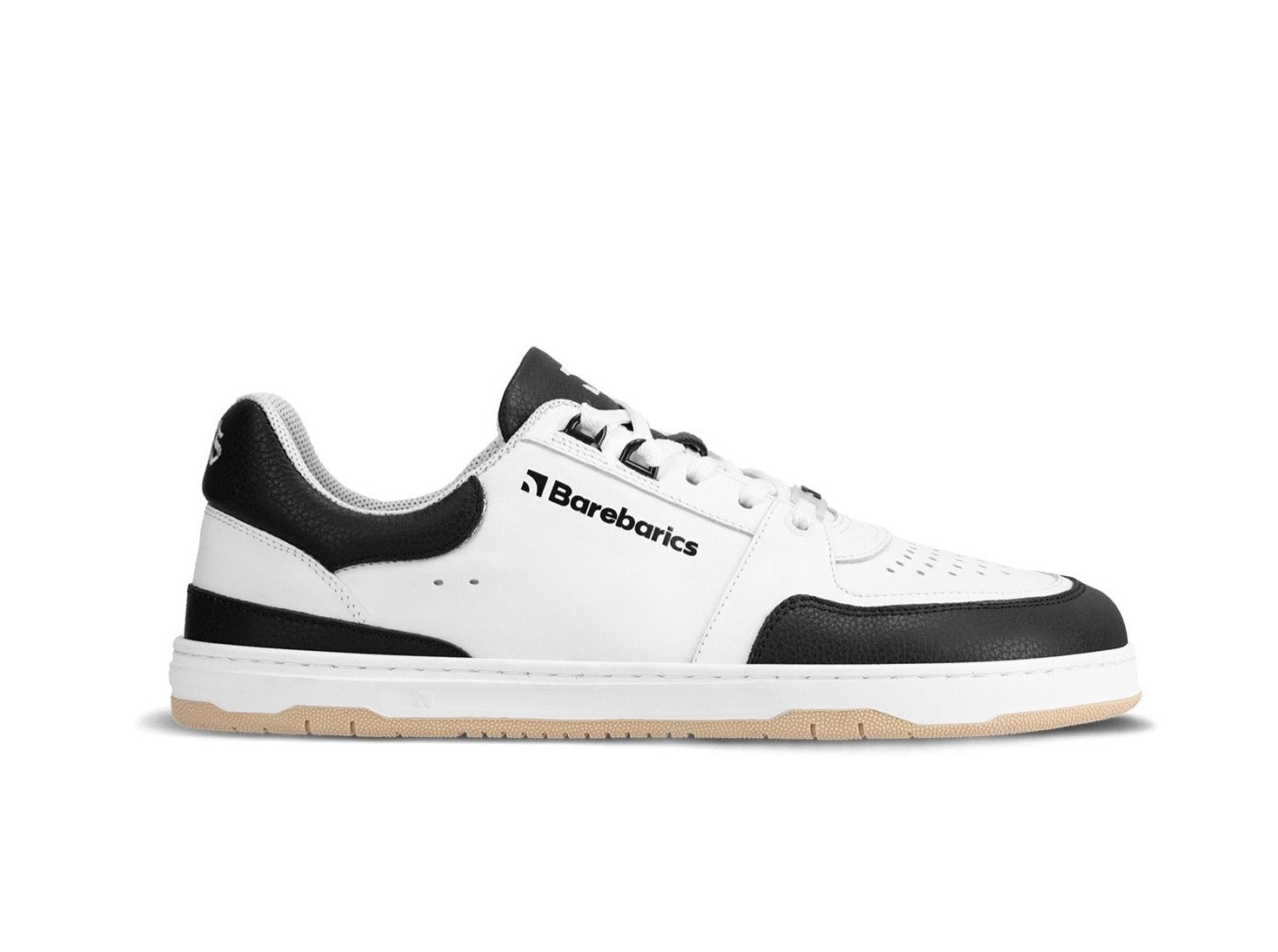 Barefoot Sneakers for Men & Women - Barebarics Wave White & Black Minimalist Shoes | Lightweight, Flexible & Comfortable for Running, Walking & Gym Workouts