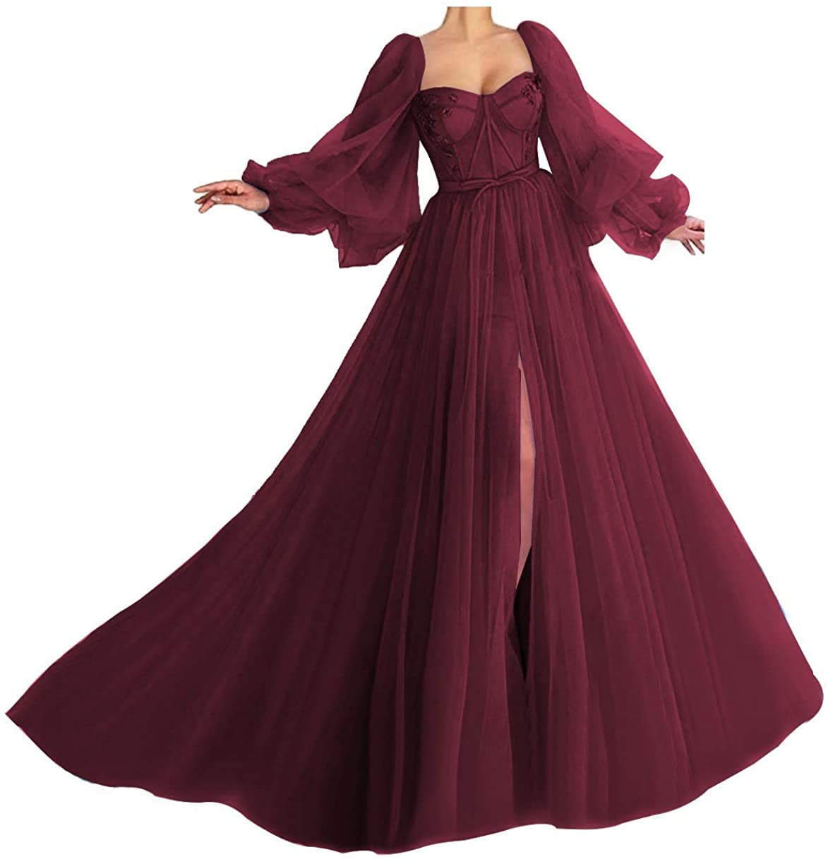 Elegant Sweetheart Neckline Tulle Ball Gown - Women's Formal Prom Dress for Evening Party, Wedding, Homecoming & Special Occasions