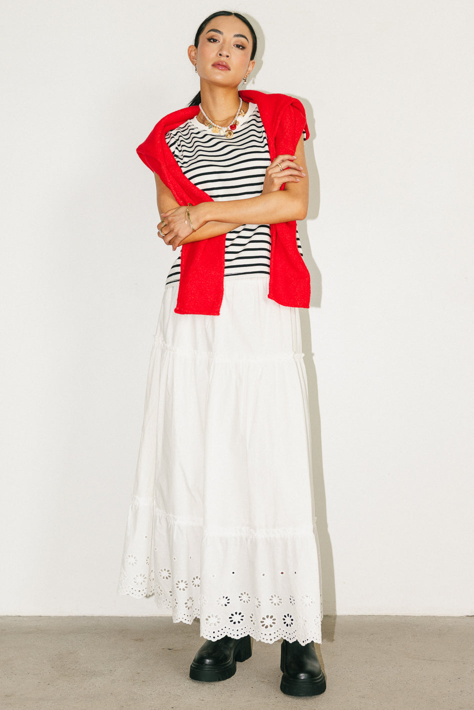 Red Maci Cardigan for Women - Cozy Knit Sweater | Perfect for Fall & Winter Outfits, Office Wear & Casual Dates