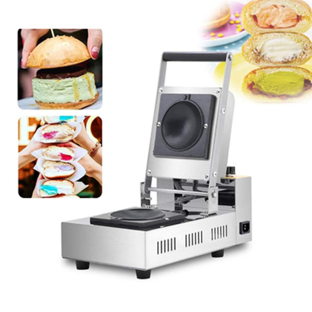 Commercial Donut Ice Cream Burger Warmer & Sandwich Press Machine - 220V Electric Panini Grill for Hot Snacks, Desserts, Krapfen & Gelato - Perfect for Cafés, Bakeries & Food Trucks