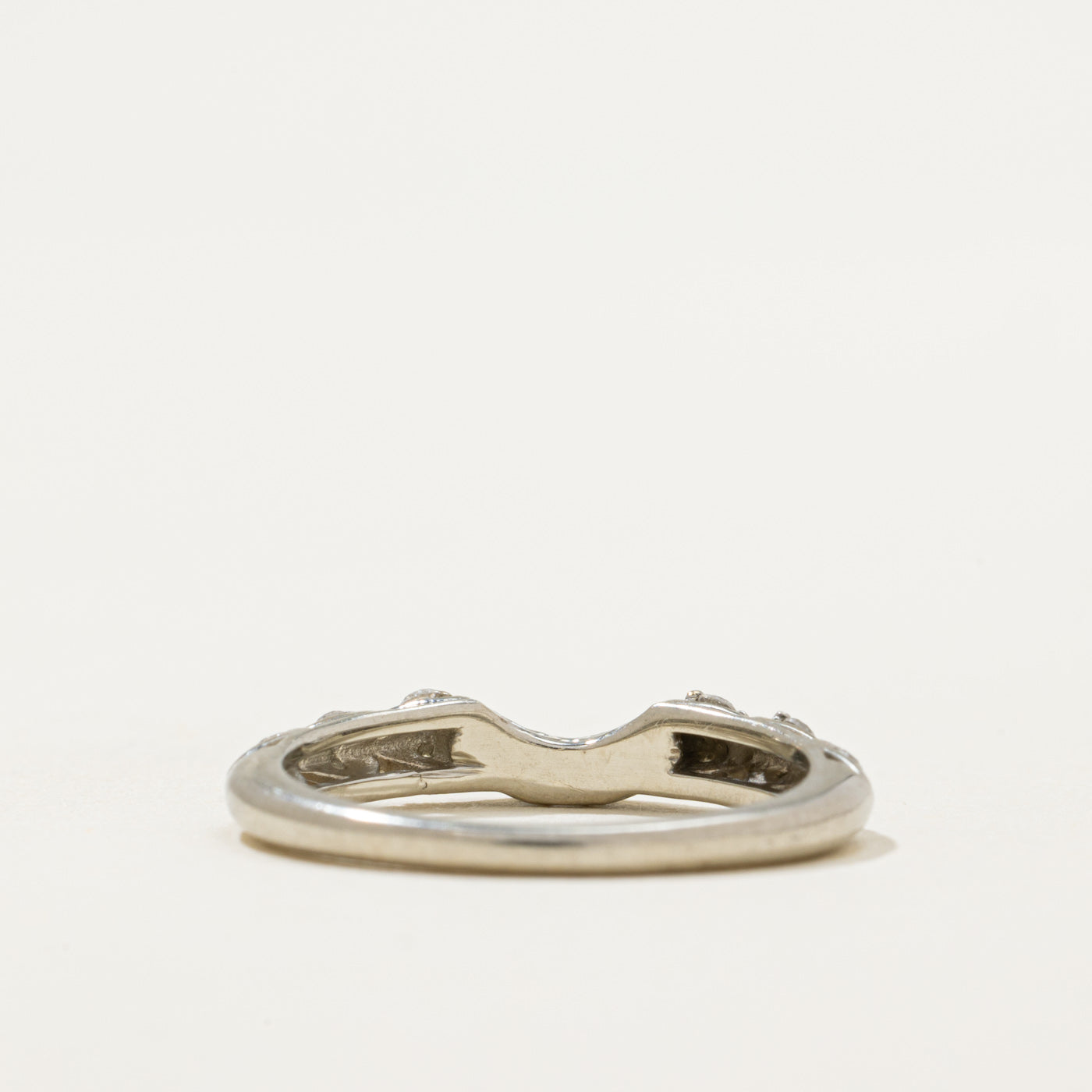 Diamond Textured Contour Ring - 0.12 Carat Total Weight (CTW) - Size 5 - Elegant Wedding Band & Anniversary Gift for Women