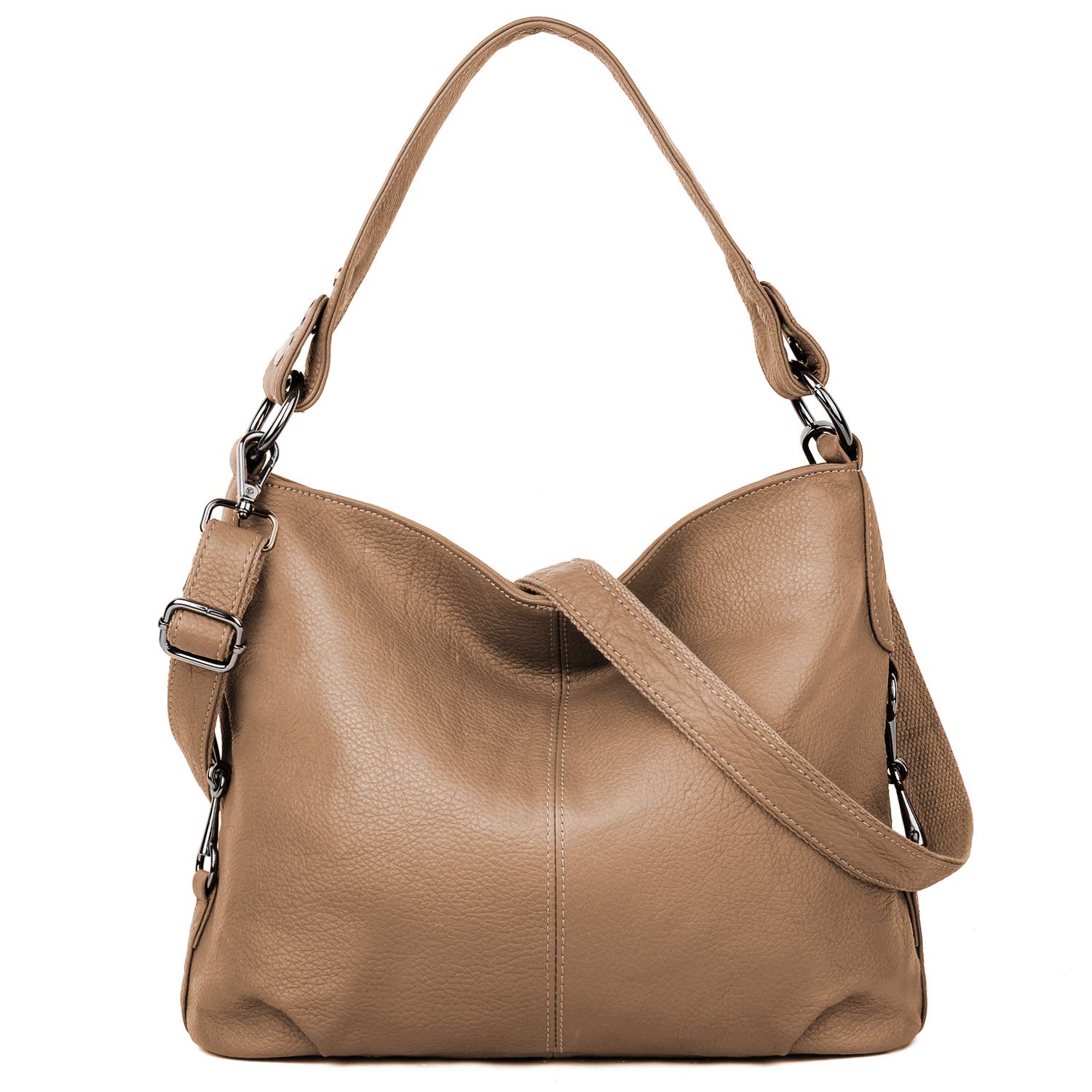 YALUXE Genuine Leather Shoulder Bag for Women - Stylish Hobo Purse for Work & Travel