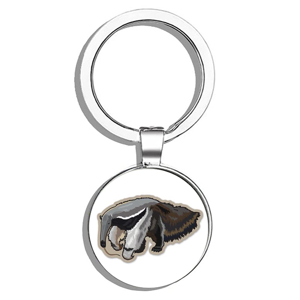 Anteater Metal Keychain - Durable Round Key Ring for Keys, Gifts & Everyday Use - Perfect for Home, Office & Travel Accessories