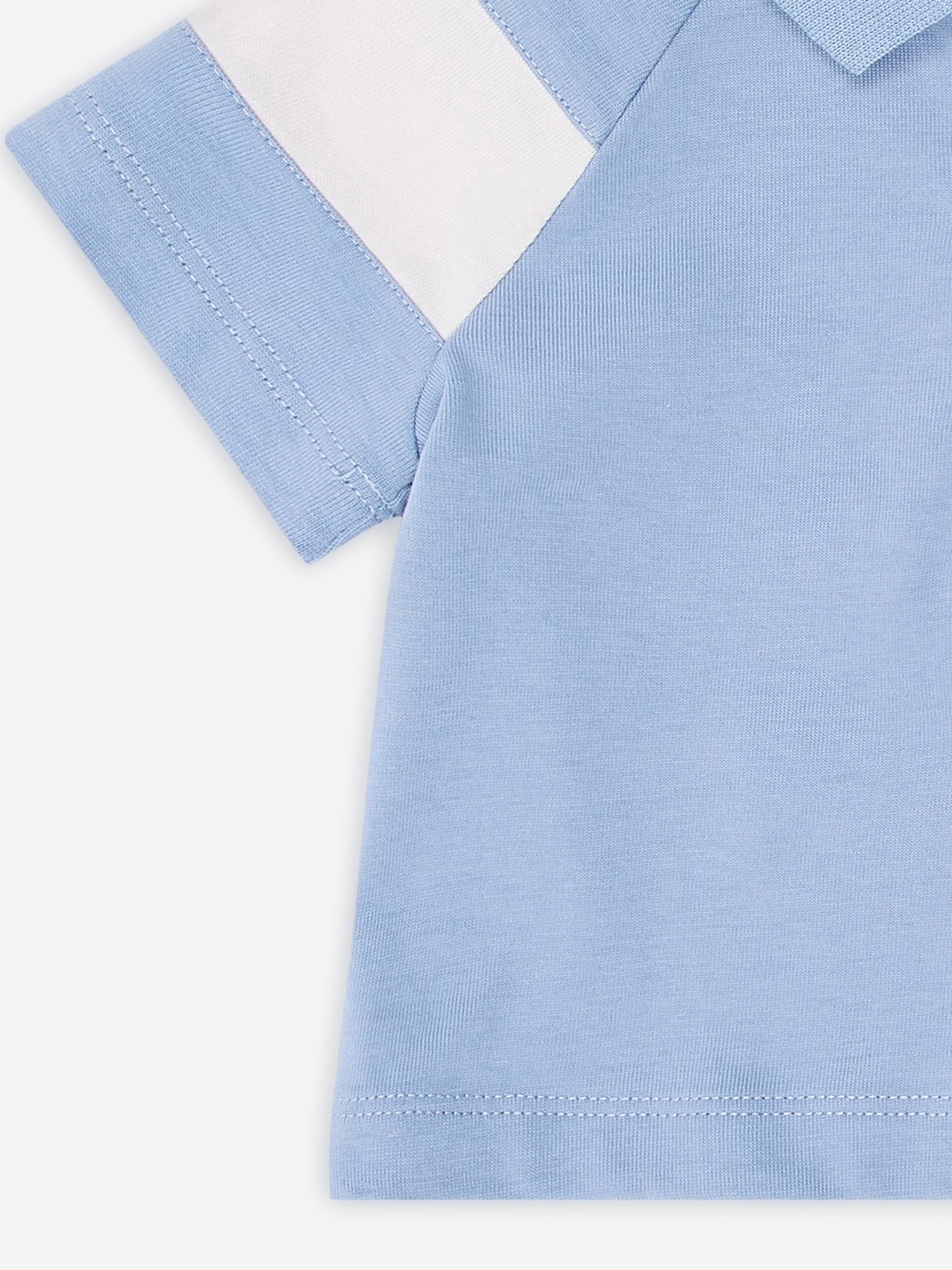Blue Colorblock Baby Boys T-Shirt - Soft Cotton Short Sleeve Tee for Toddlers | Perfect for Playdates, Daycare & Family Outings