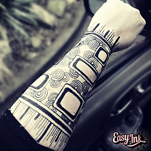 Organic Jagua Fruit Temporary Tattoo Ink - Natural, Long Lasting & Chemical Free (0.5oz/14ml) | Dark Blue & Black Vegan Body Art Gel for DIY Henna, Mehndi & Festival Tattoos | Safe for Sensitive Skin | Perfect for Parties, Weddings & Halloween Costumes