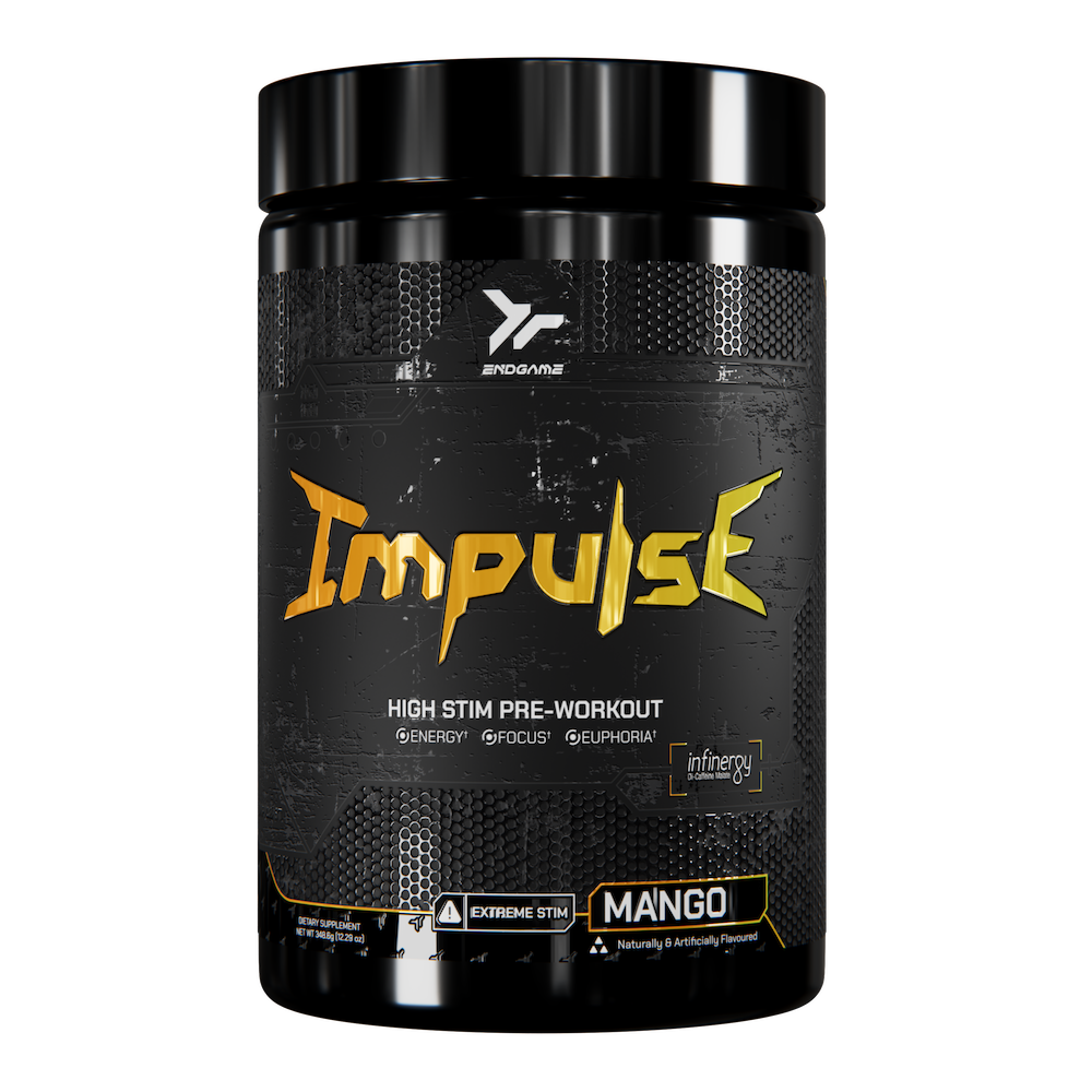 Endgame Impulse Pre Workout Powder 348g - Premium Energy & Focus Booster for Gym, Bodybuilding & Athletic Performance