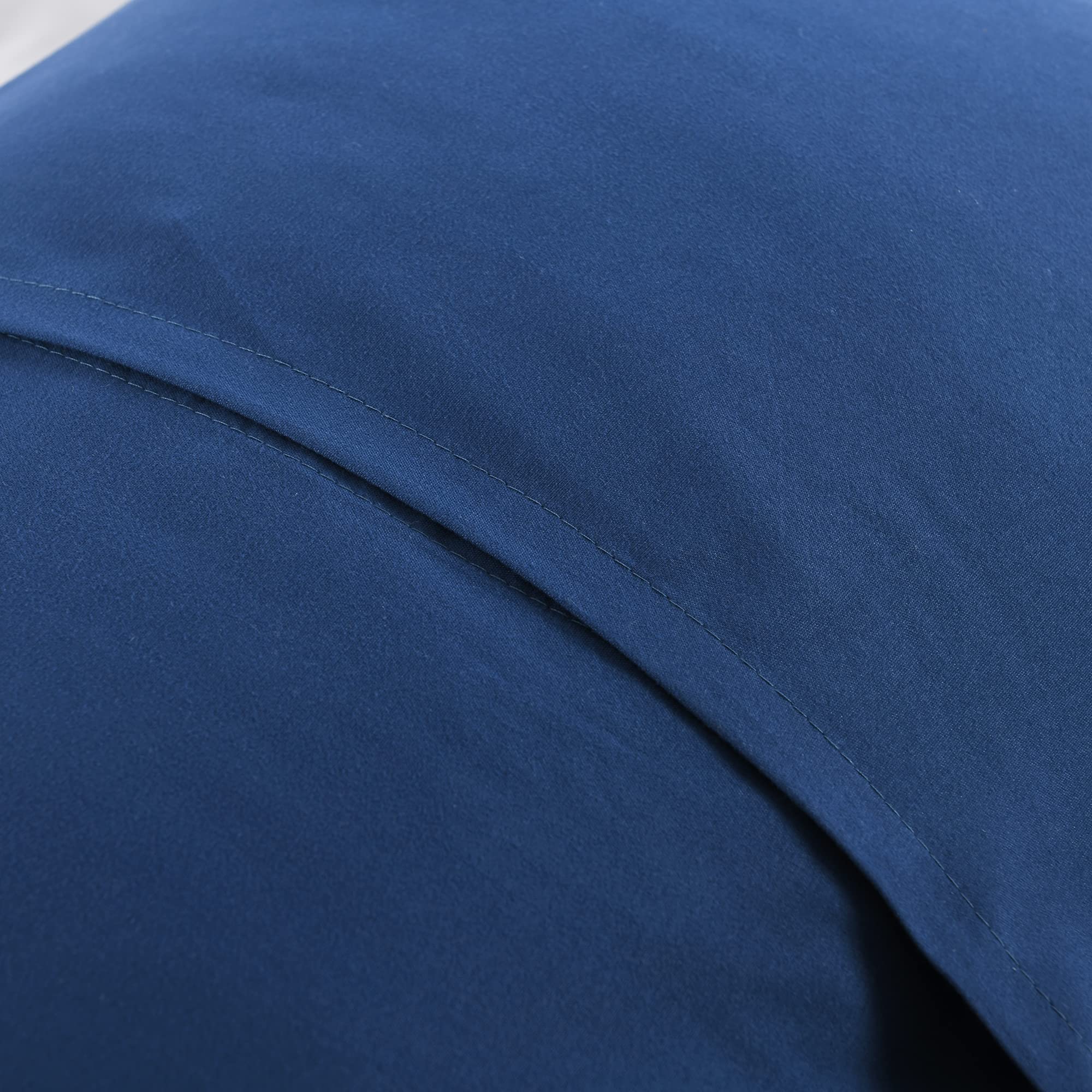 MarCielo Embroidered Pillow Covers Queen Set - Navy Blue for Bedroom Decor