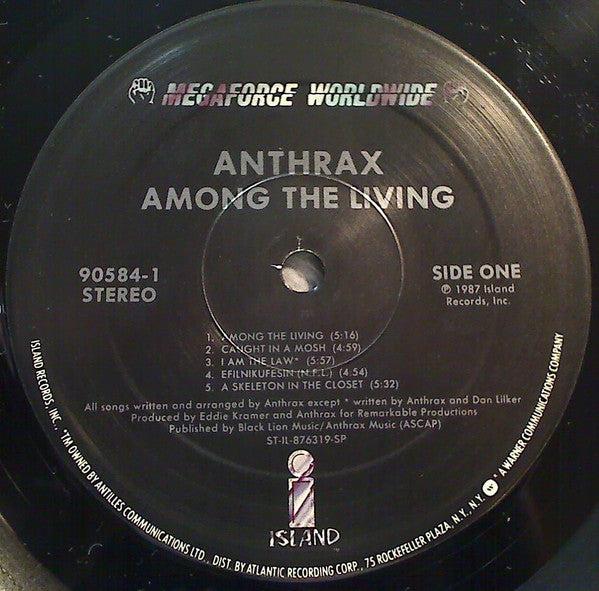 Anthrax - Among The Living LP Vinyl Album (VG+ Condition) | Classic Thrash Metal Record for Collectors & Music Enthusiasts