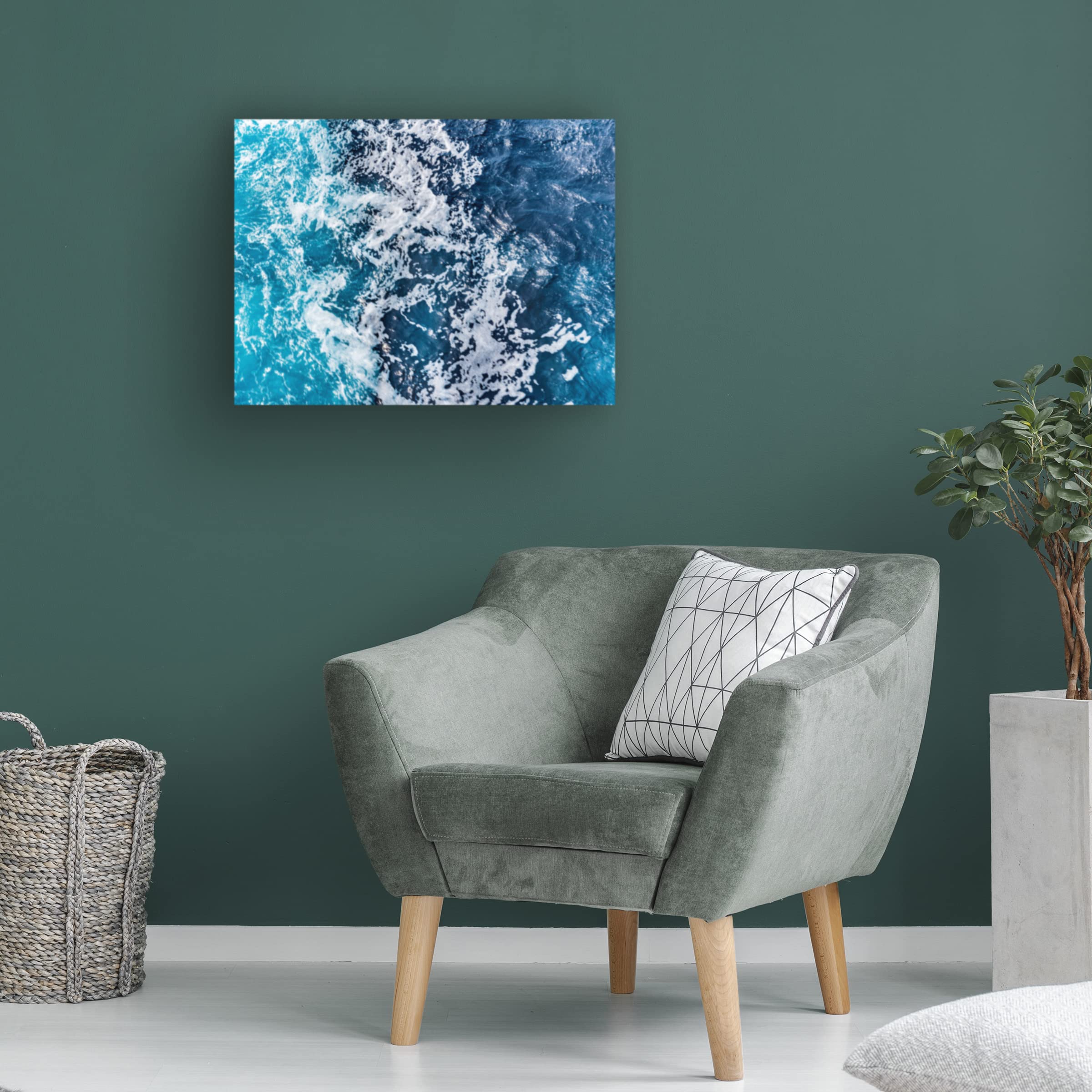 Trademark Fine Art 'Turbulent Tasman Sea V' Canvas Wall Art Print by Eva Bane - Ocean Wave Painting for Coastal Home Decor, Living Room, Office & Bedroom